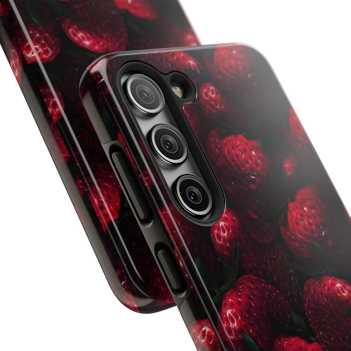 Berry Burst Tough Phone Case - Durable Protection with Strawberry Design