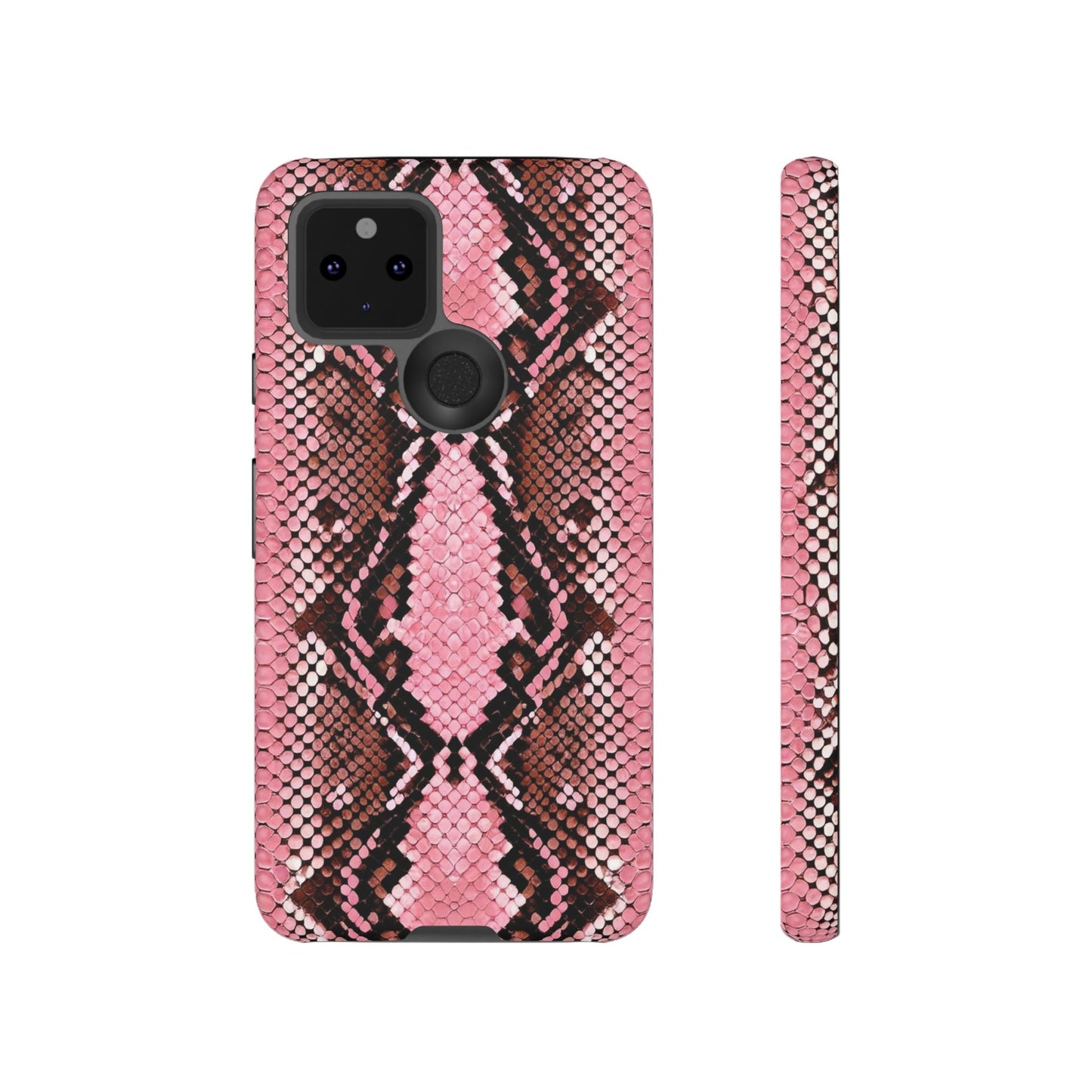 Pink Snake Skin Tough Phone Case — Protective Stylish iPhone Cover
