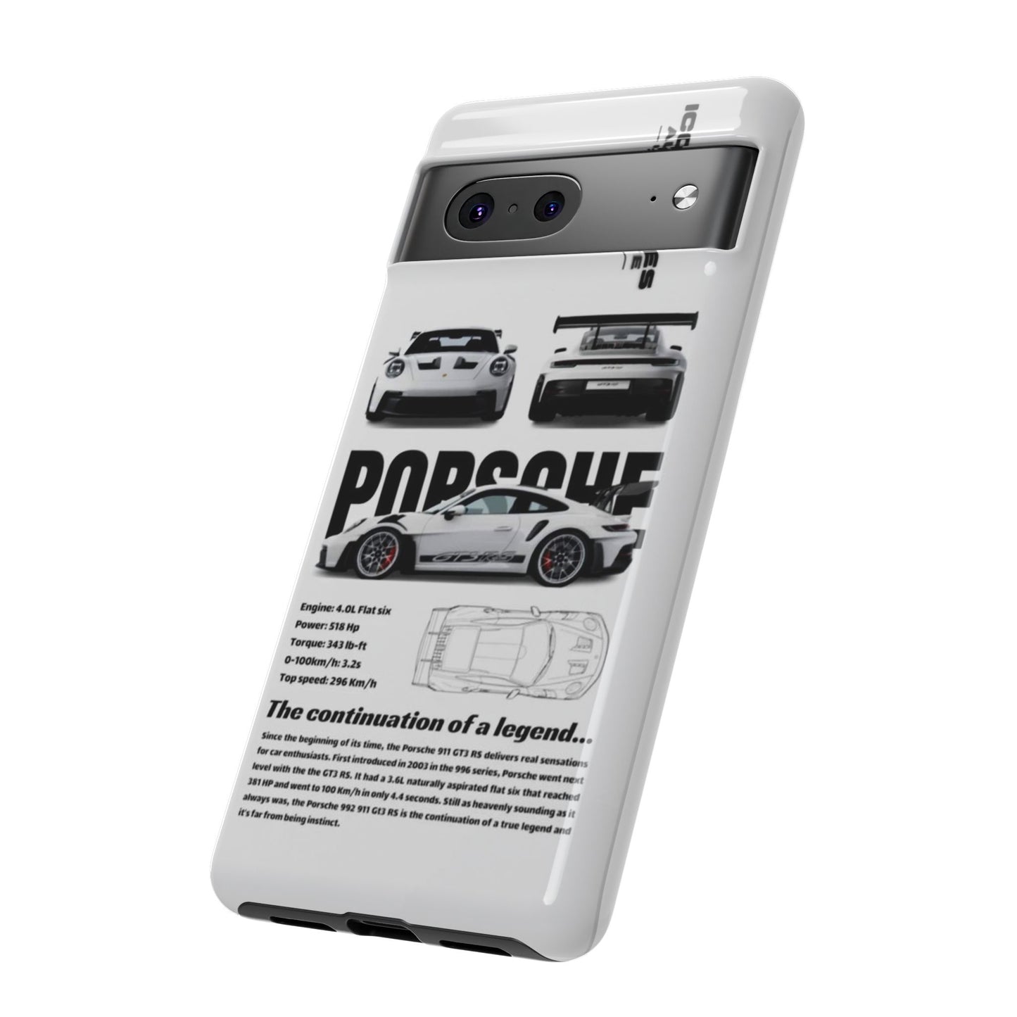 Porsche Phone Case, Tough Car Lover's Gift, Racing Enthusiast Accessory, Durable Auto Merchandise, Birthday Gift for Him