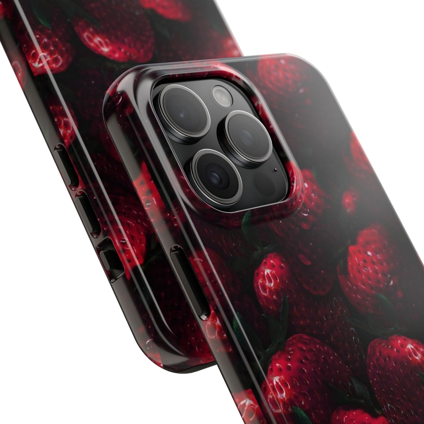Berry Burst Tough Phone Case - Durable Protection with Strawberry Design