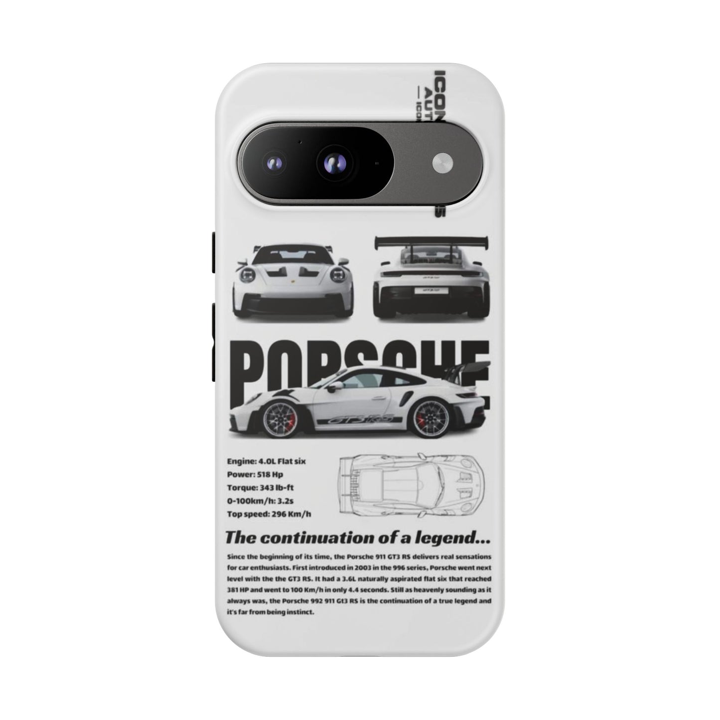 Porsche Phone Case, Tough Car Lover's Gift, Racing Enthusiast Accessory, Durable Auto Merchandise, Birthday Gift for Him