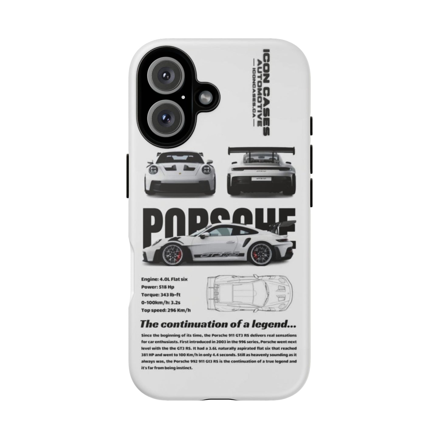 Porsche Phone Case, Tough Car Lover's Gift, Racing Enthusiast Accessory, Durable Auto Merchandise, Birthday Gift for Him