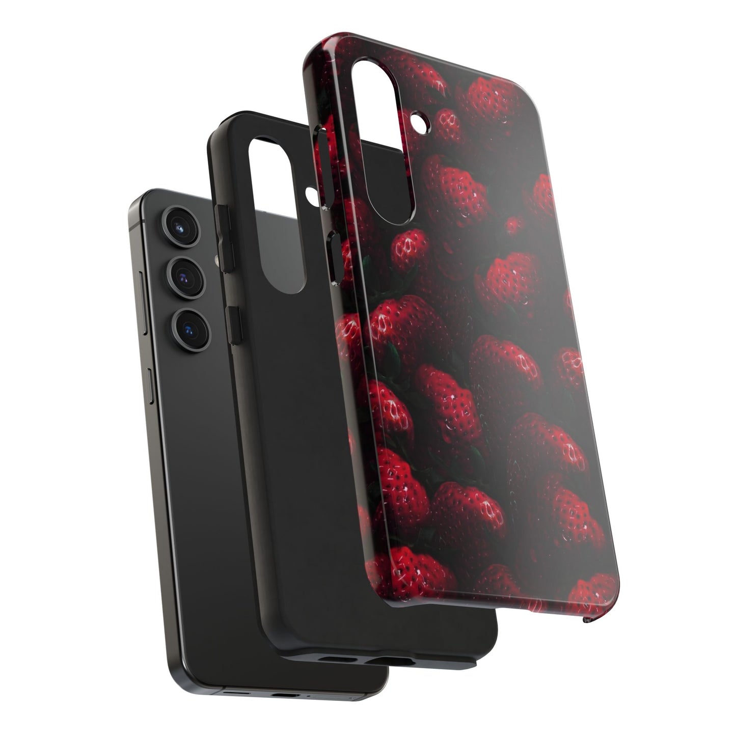 Berry Burst Tough Phone Case - Durable Protection with Strawberry Design