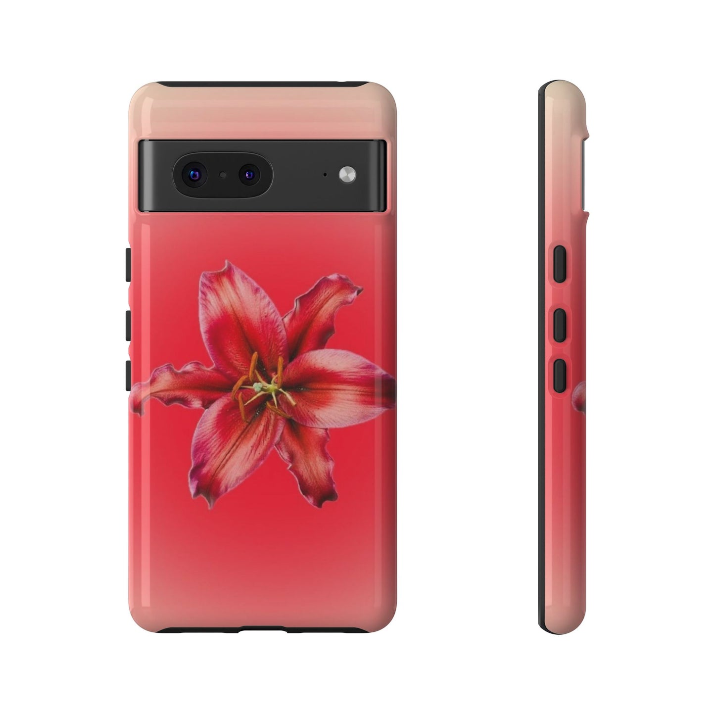 Phone Case - Vibrant Red Lily Glossy & Matte Tough Case