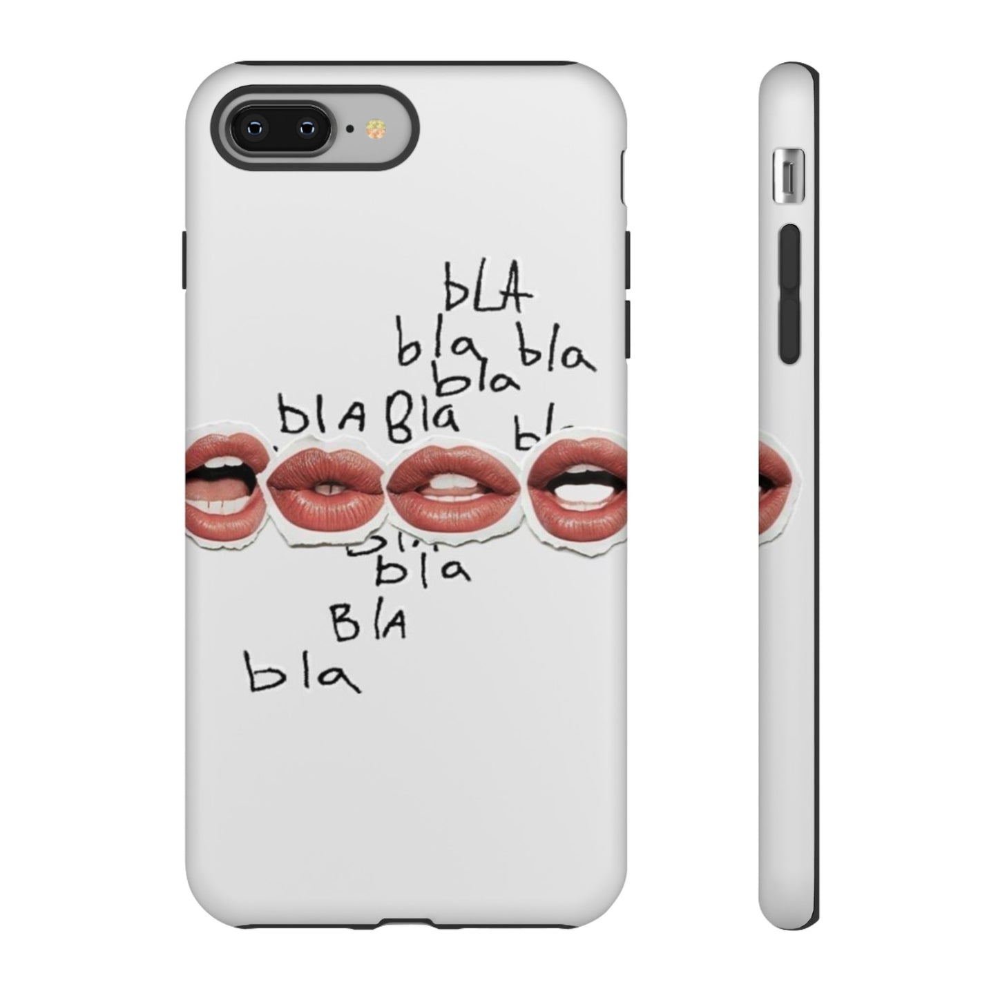 Playful Phone Case with Lips Design - Tough Cases