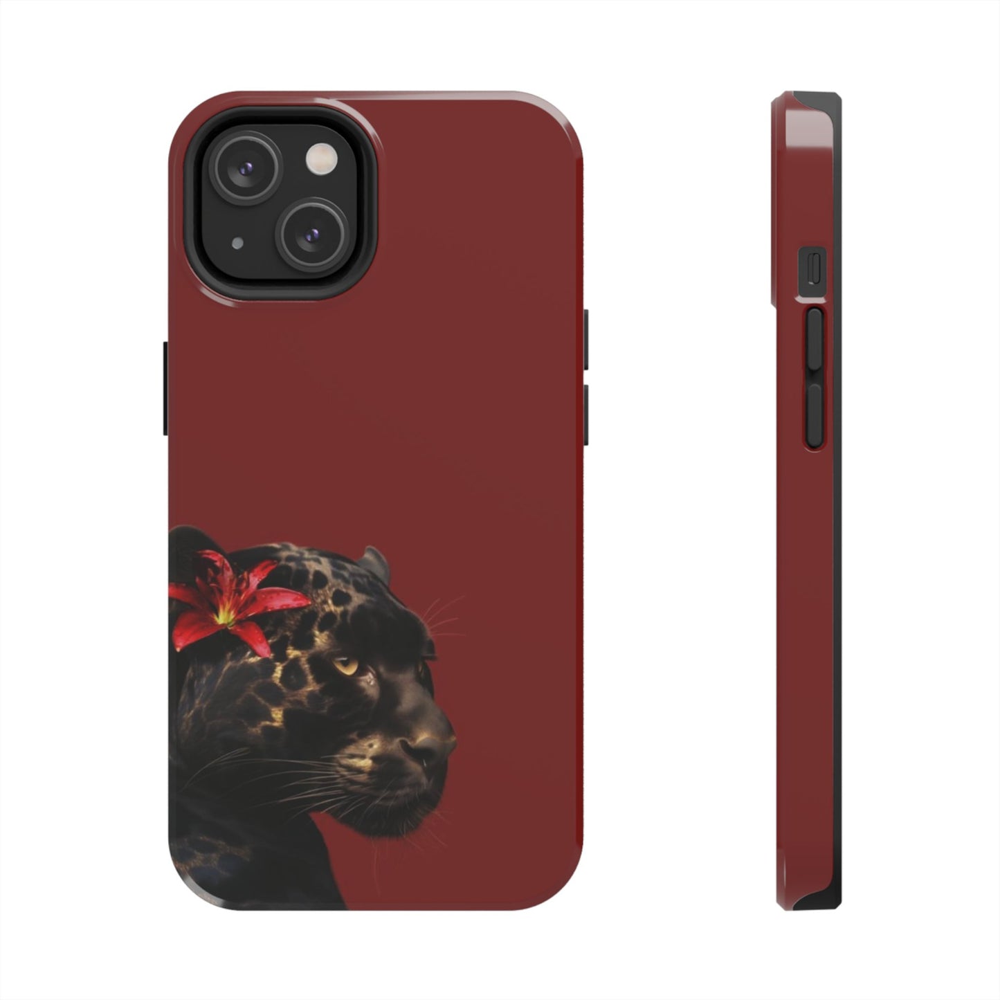 Wild Elegance Tough Phone Case with Panther Design