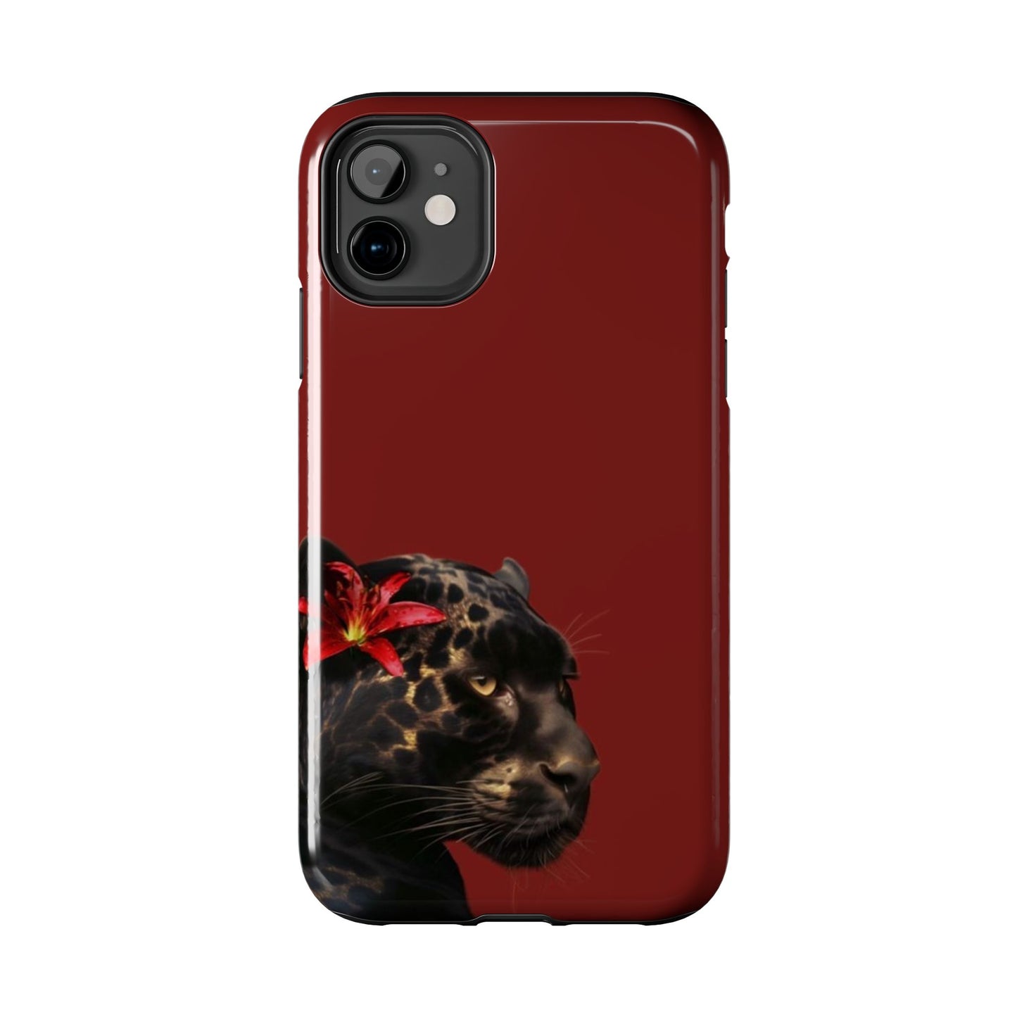 Wild Elegance Tough Phone Case with Panther Design