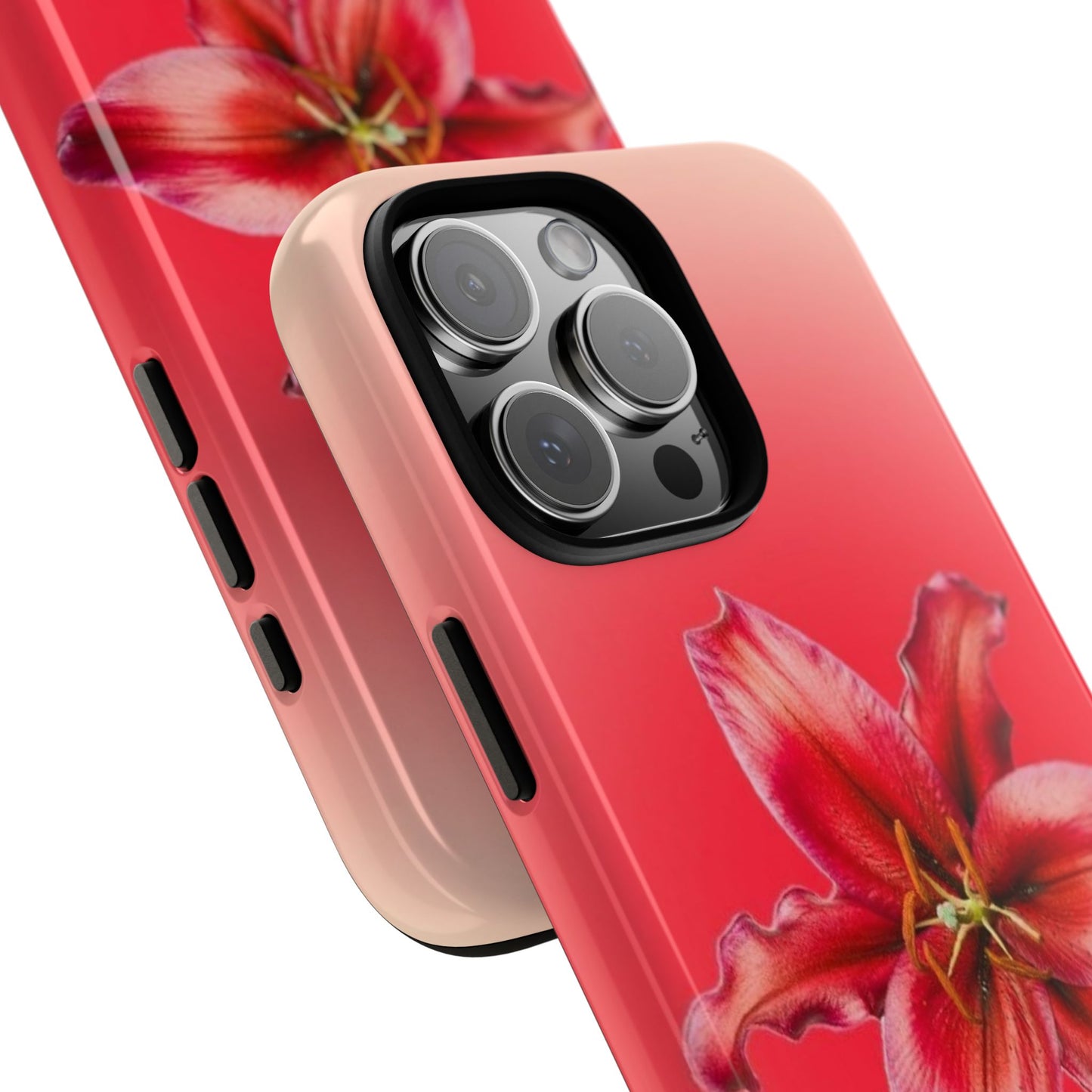 Phone Case - Vibrant Red Lily Glossy & Matte Tough Case