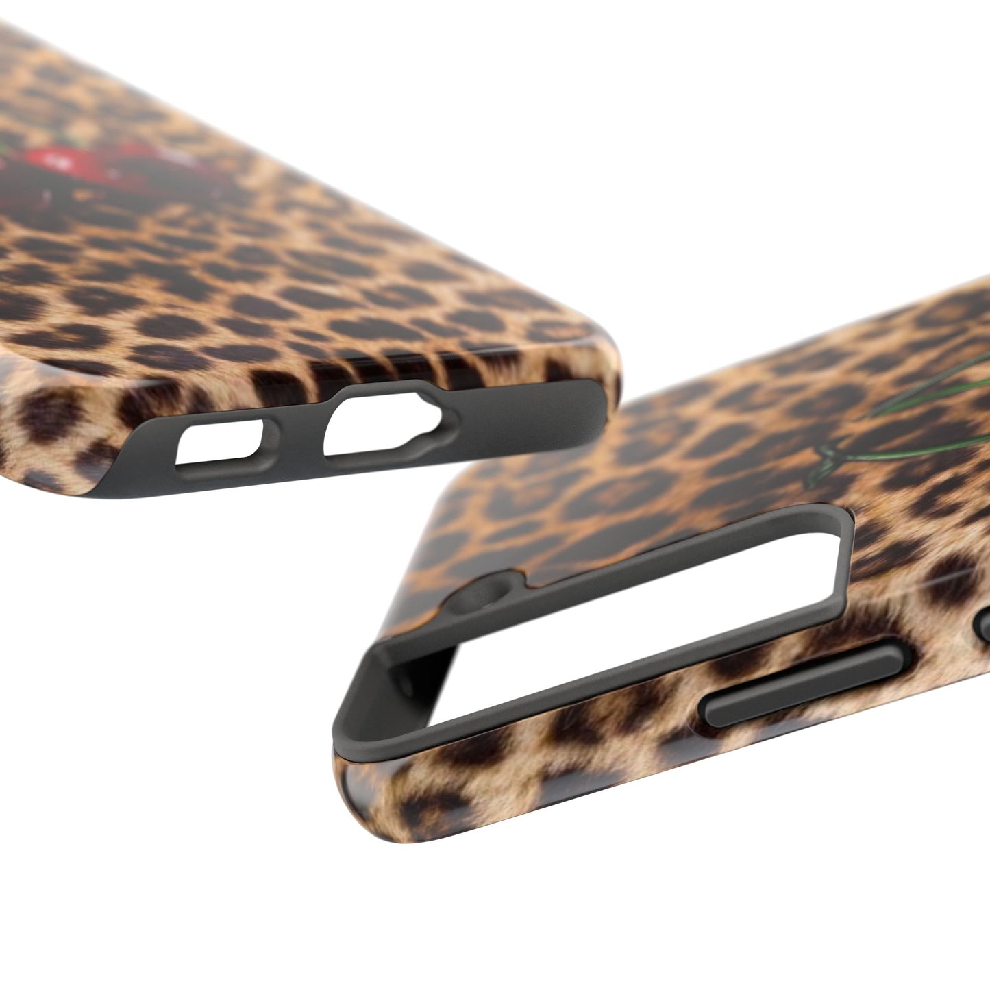 Wild Cherry Leopard Tough Phone Case - Stylish and Durable Protection