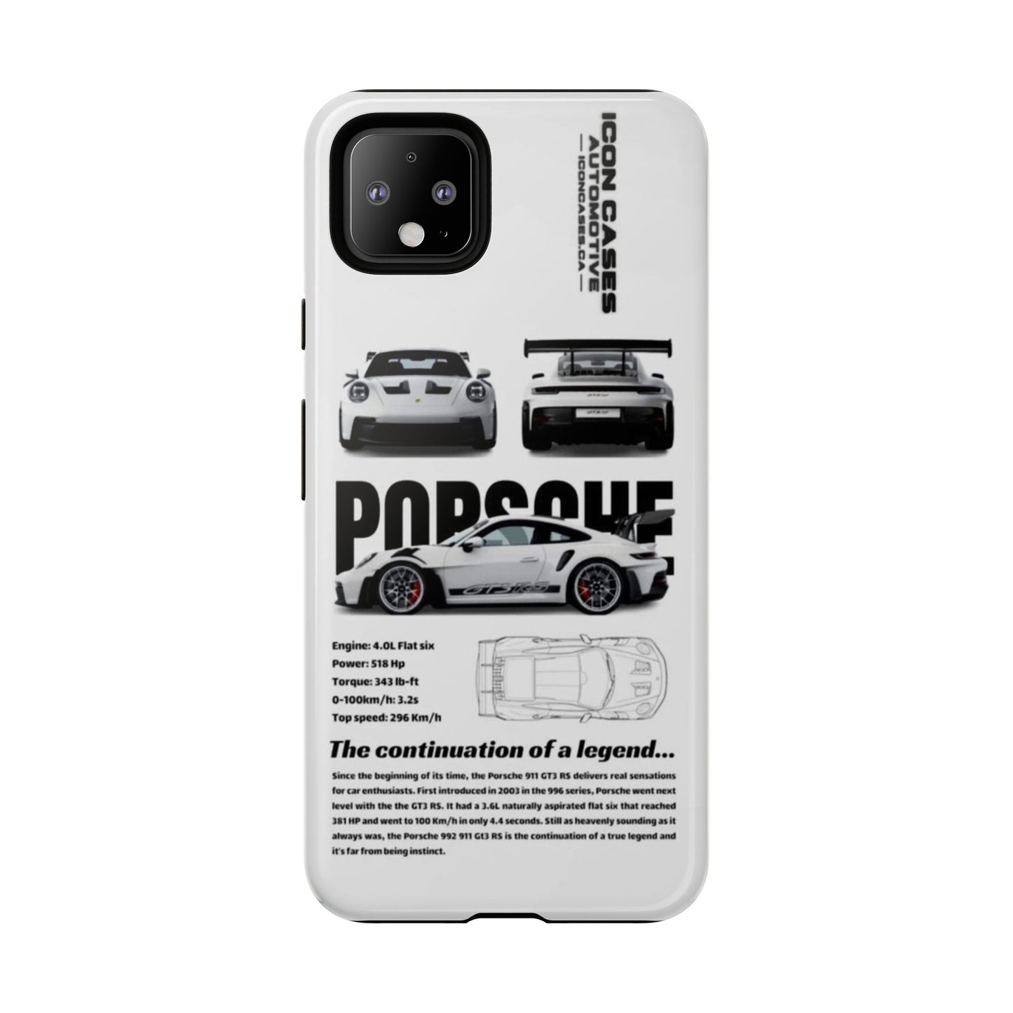 Porsche Phone Case, Tough Car Lover's Gift, Racing Enthusiast Accessory, Durable Auto Merchandise, Birthday Gift for Him