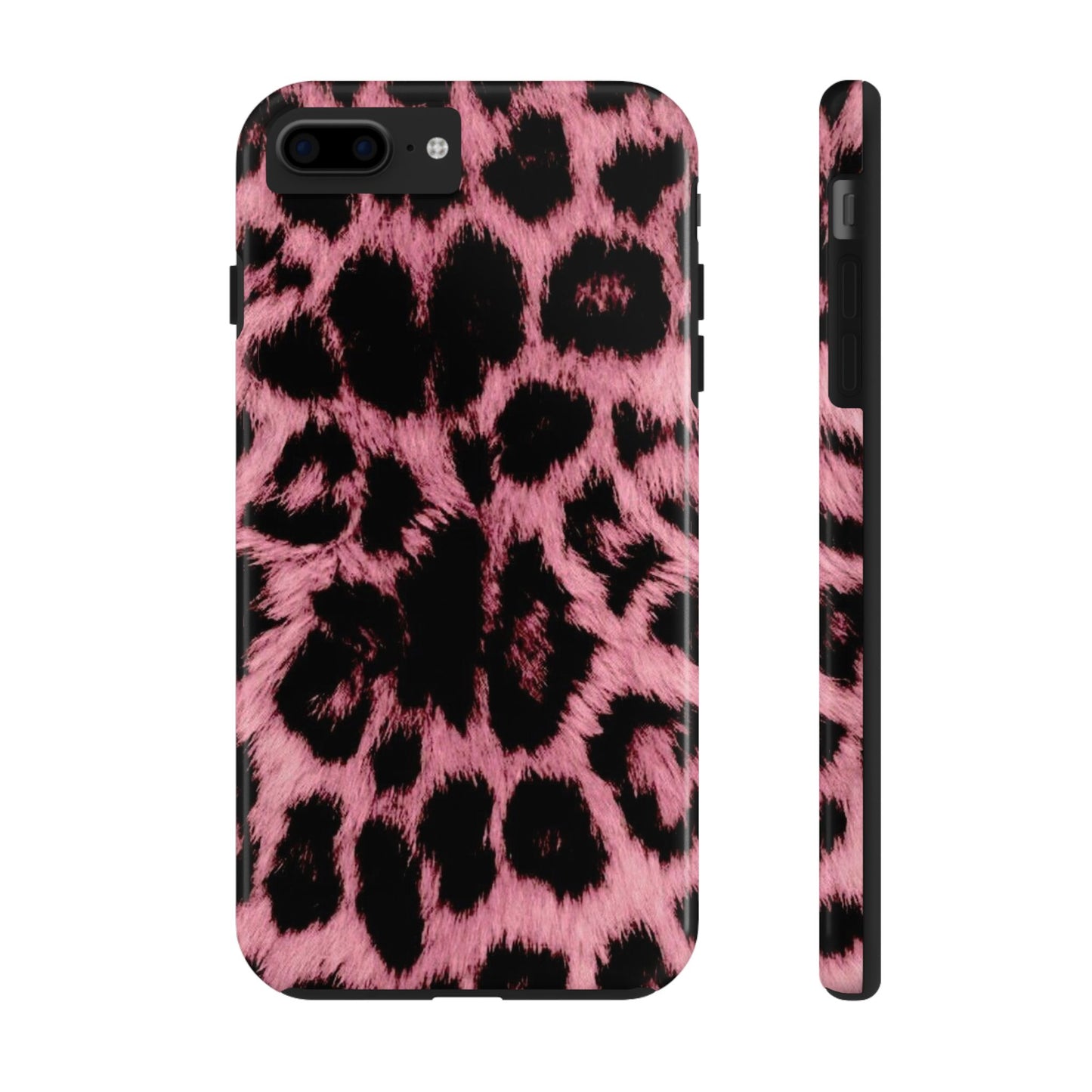 Stylish Pink Leopard Print Tough Phone Case - Durable & Trendy Protection