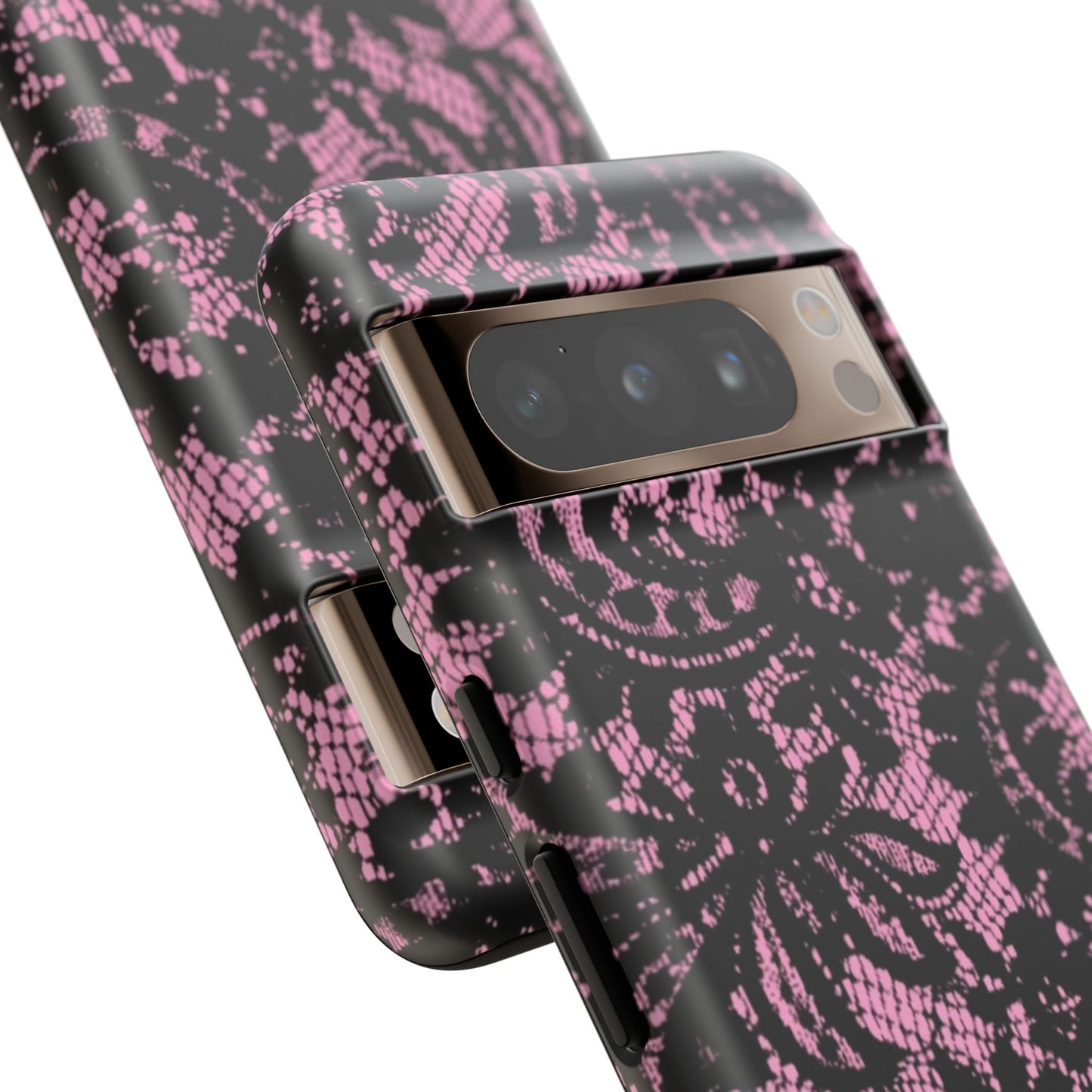 Phone Case — Pink Lace Floral Tough Protective Case