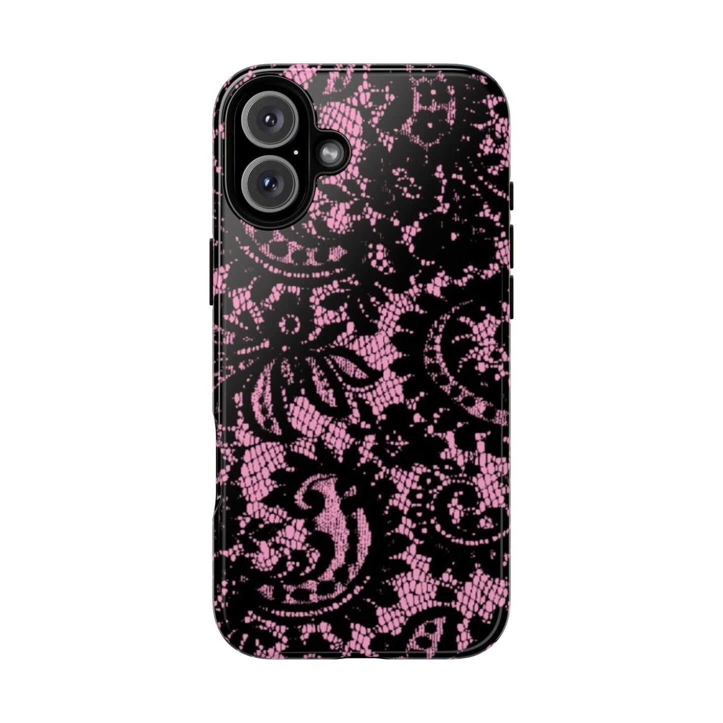 Phone Case — Pink Lace Floral Tough Protective Case