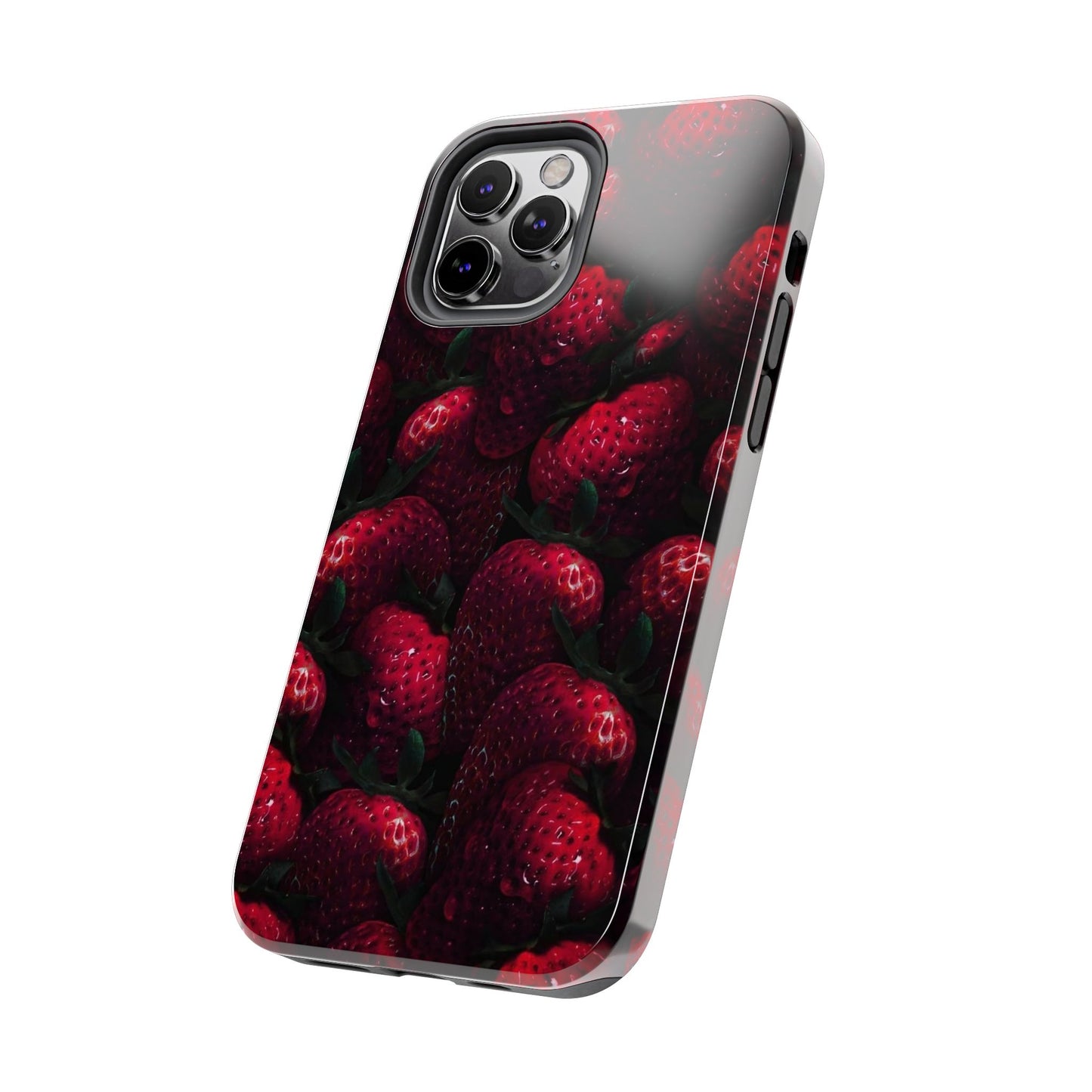 Berry Burst Tough Phone Case - Durable Protection with Strawberry Design