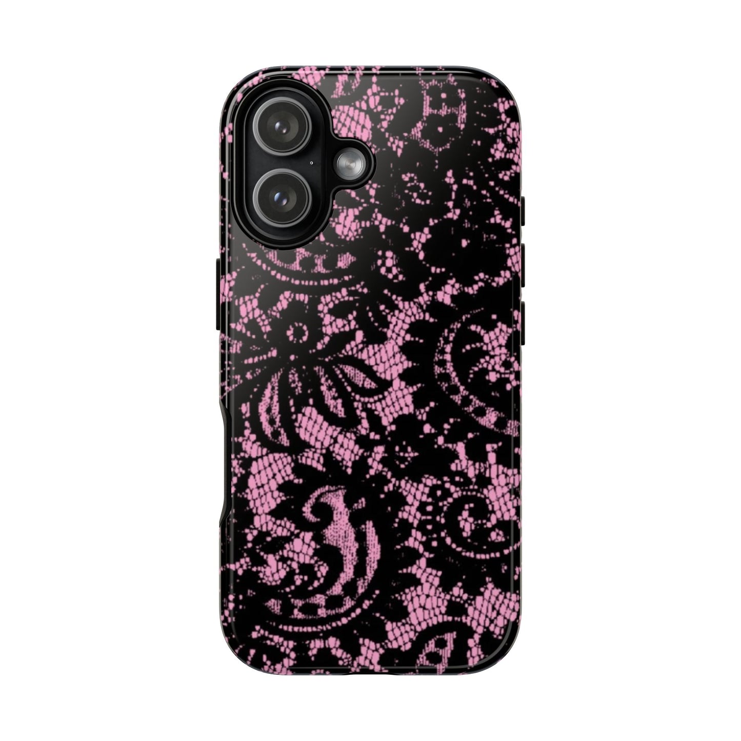 Phone Case — Pink Lace Floral Tough Protective Case
