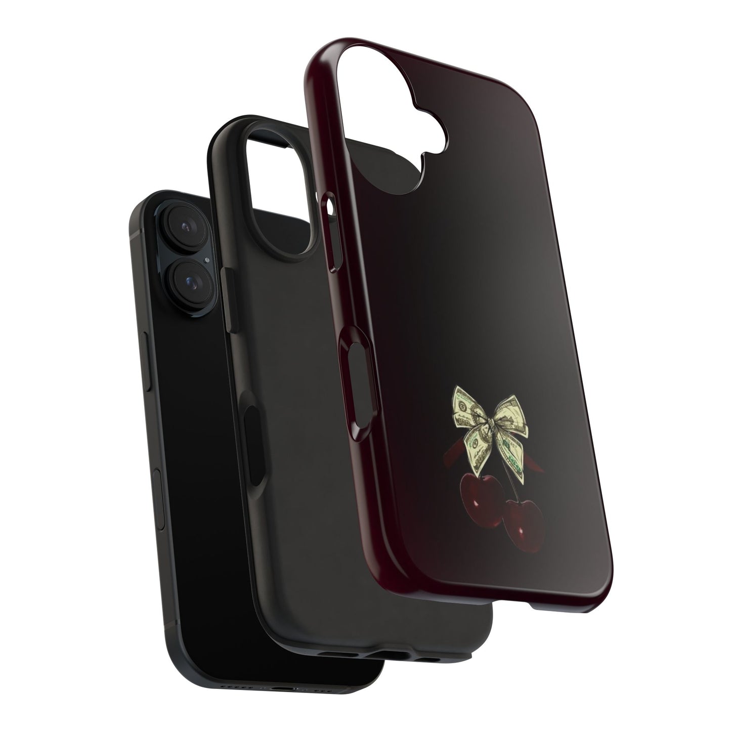 Cherry Bow Tough Phone Case - Stylish & Durable Protection