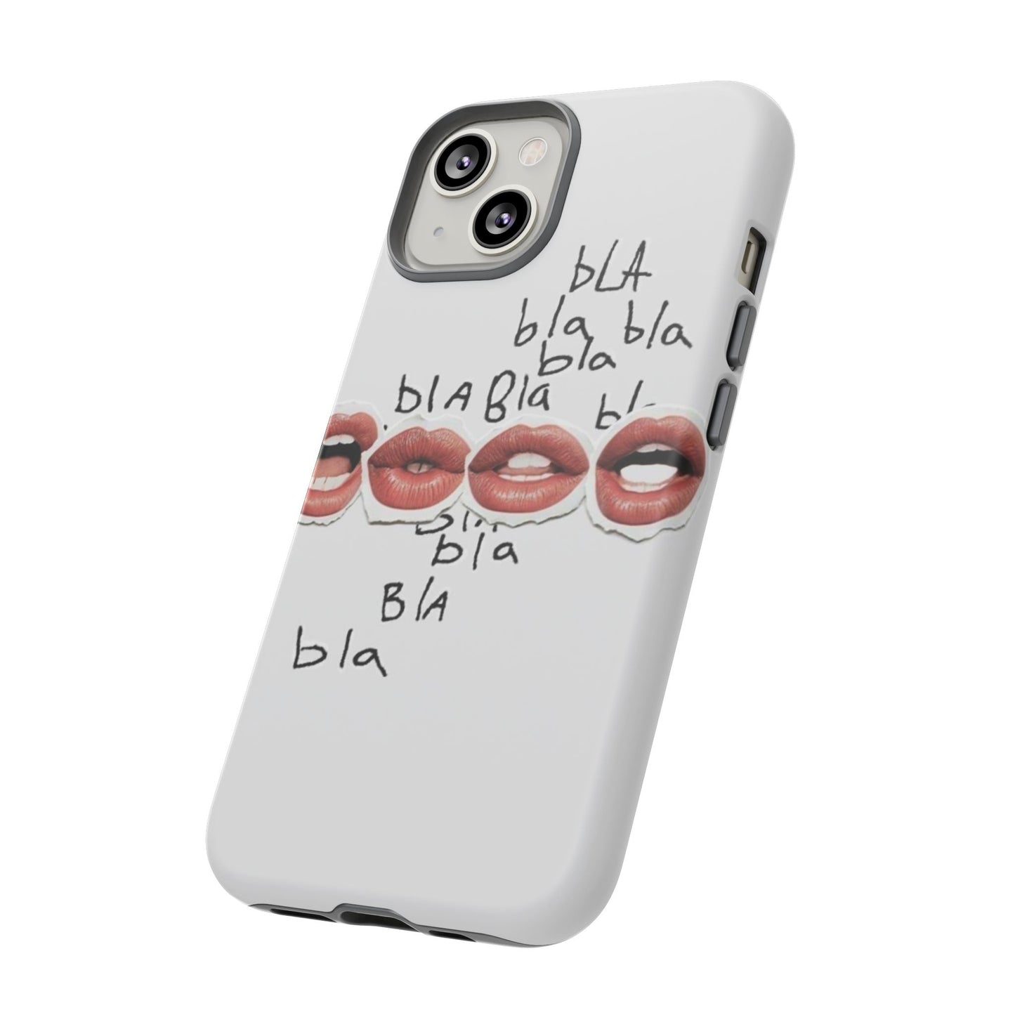 Playful Phone Case with Lips Design - Tough Cases