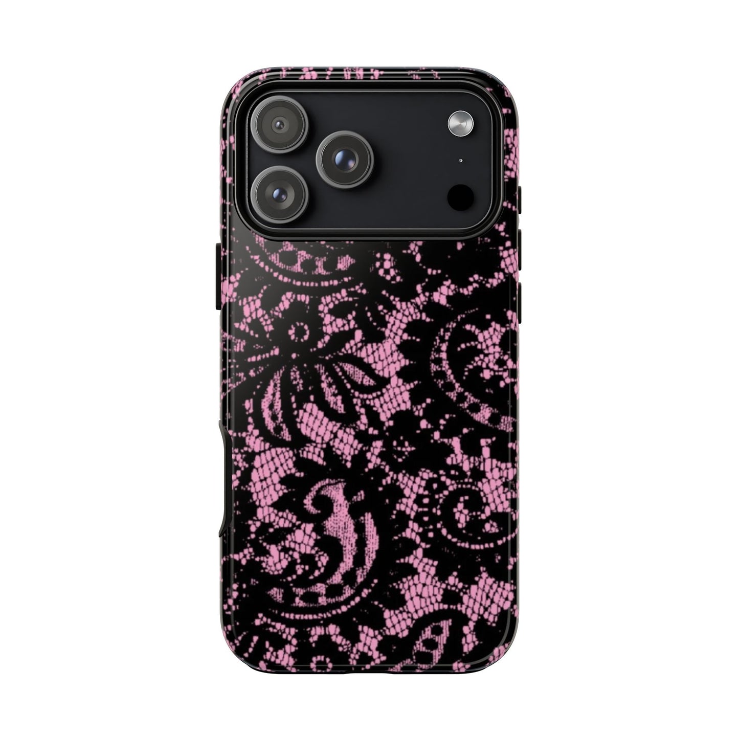 Phone Case — Pink Lace Floral Tough Protective Case