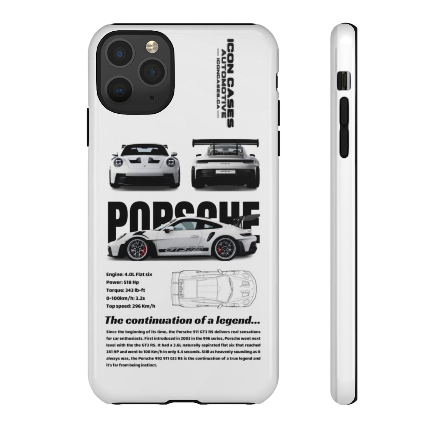 Porsche Phone Case, Tough Car Lover's Gift, Racing Enthusiast Accessory, Durable Auto Merchandise, Birthday Gift for Him