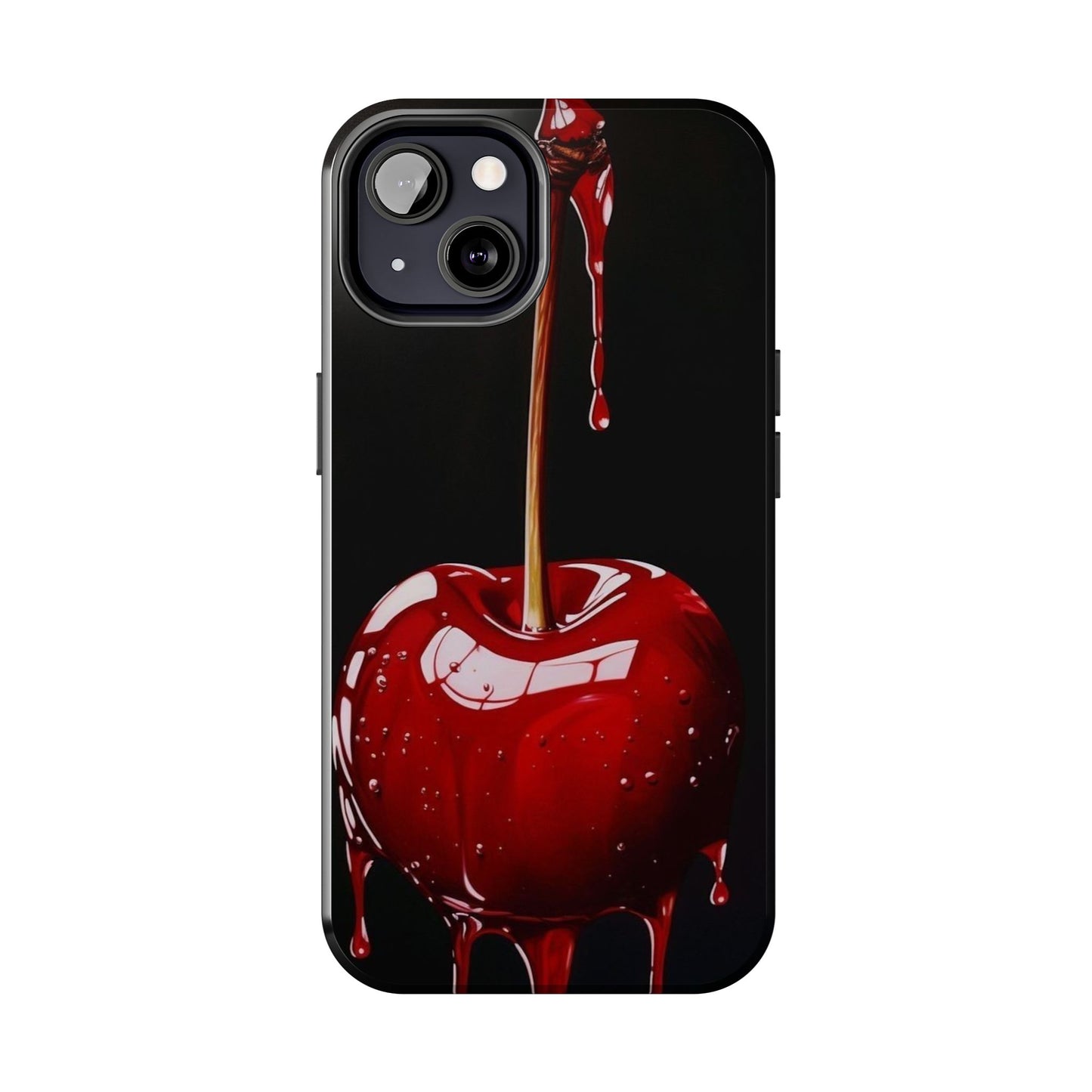 Dripping Cherry Tough Phone Case - Stylish Protection for Your Device