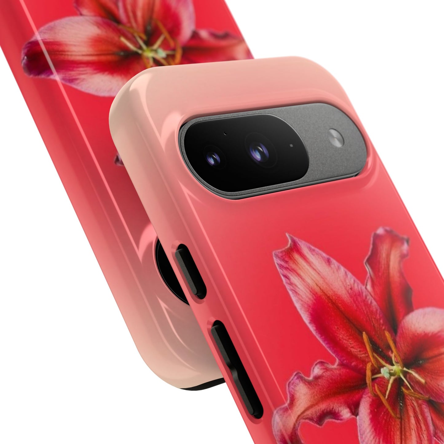 Phone Case - Vibrant Red Lily Glossy & Matte Tough Case