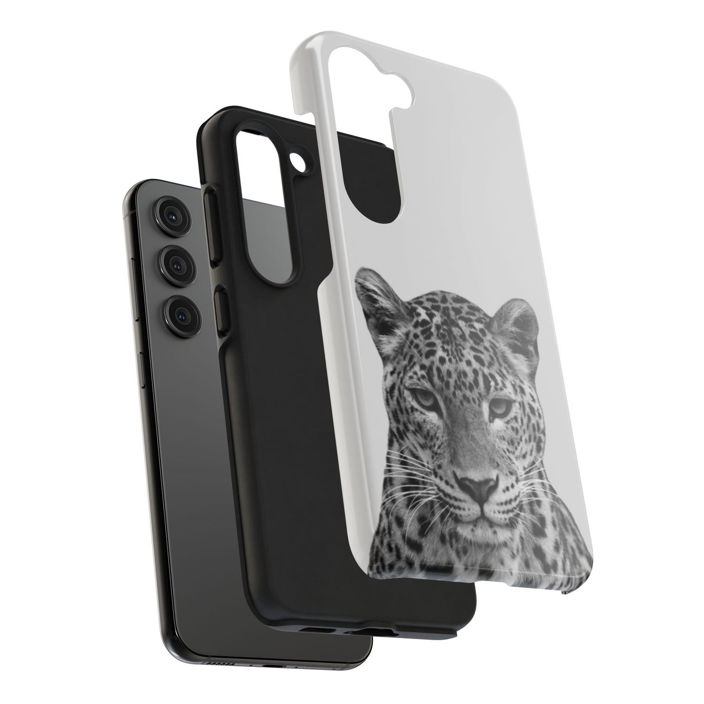 Stylish Tough Phone Case with Majestic Leopard Design