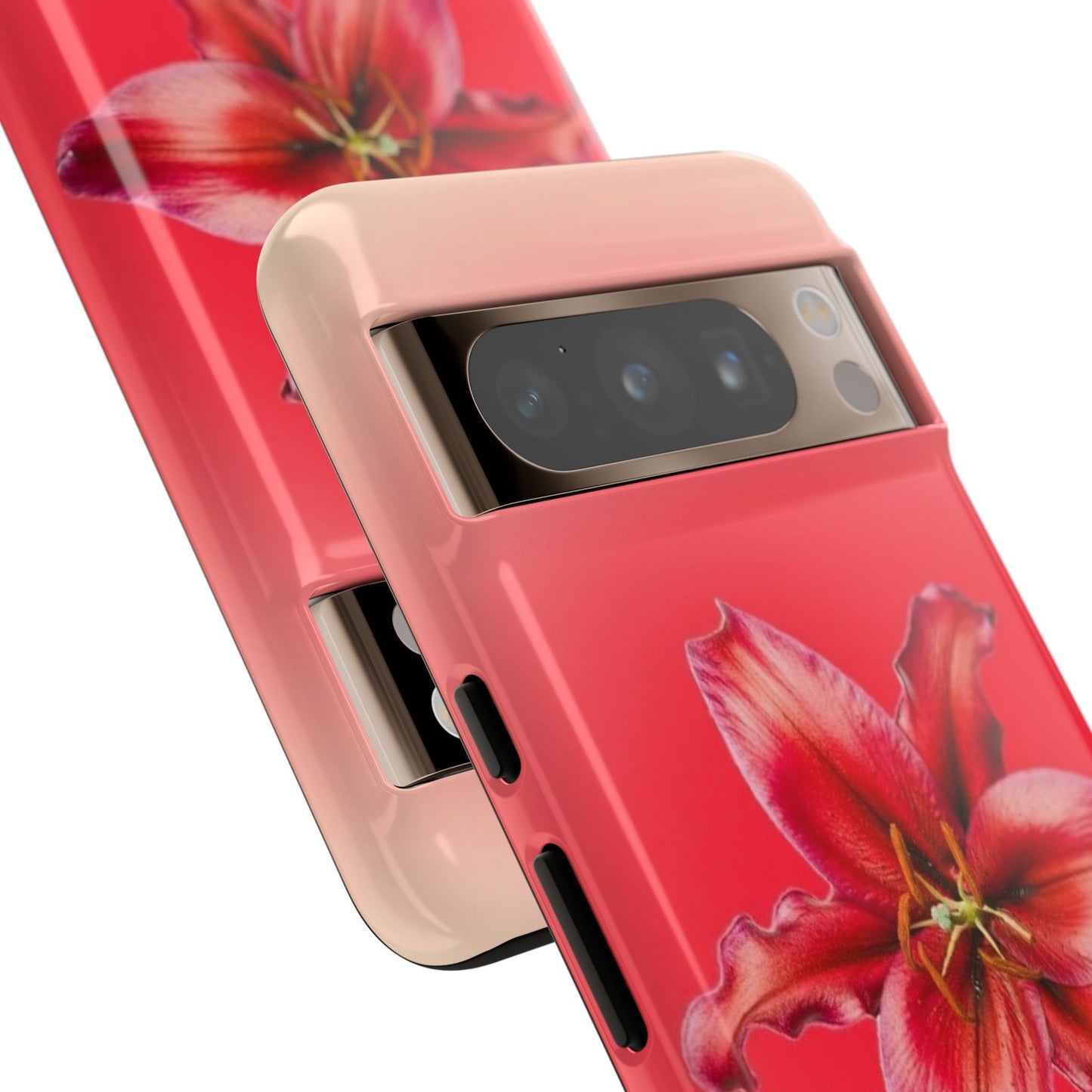 Phone Case - Vibrant Red Lily Glossy & Matte Tough Case
