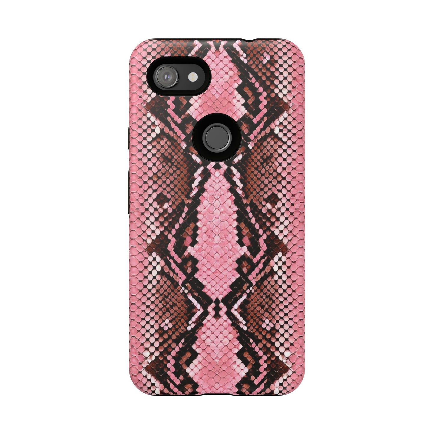Pink Snake Skin Tough Phone Case — Protective Stylish iPhone Cover
