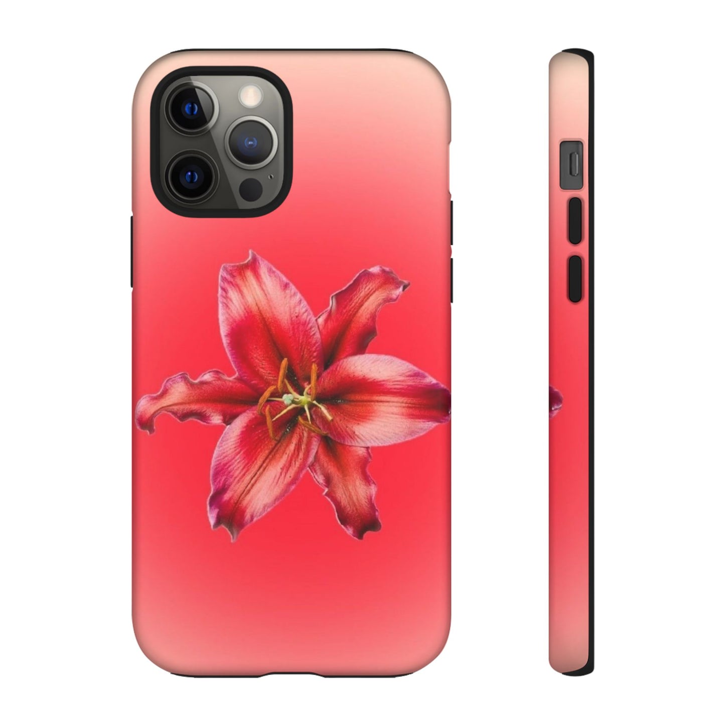 Phone Case - Vibrant Red Lily Glossy & Matte Tough Case