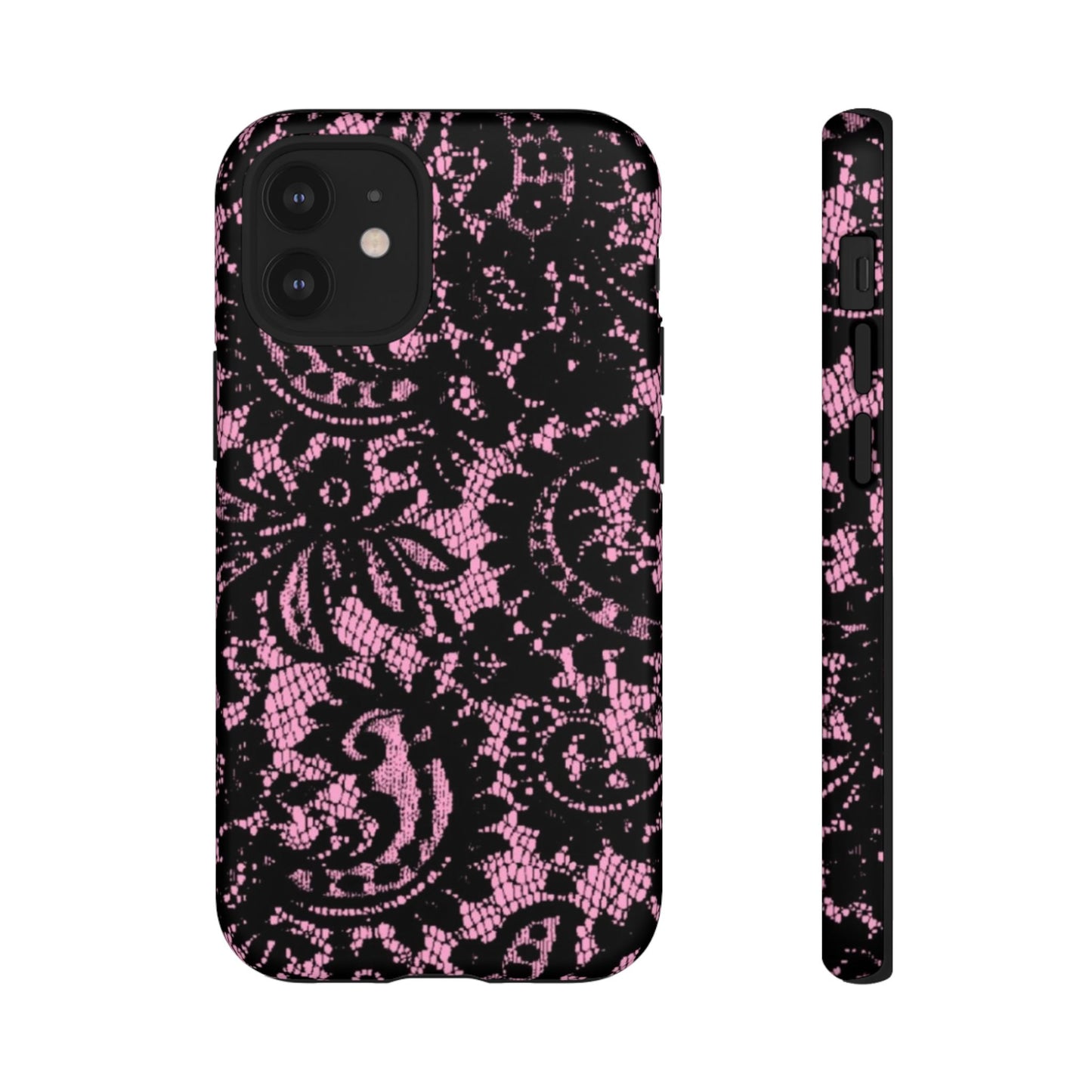Phone Case — Pink Lace Floral Tough Protective Case