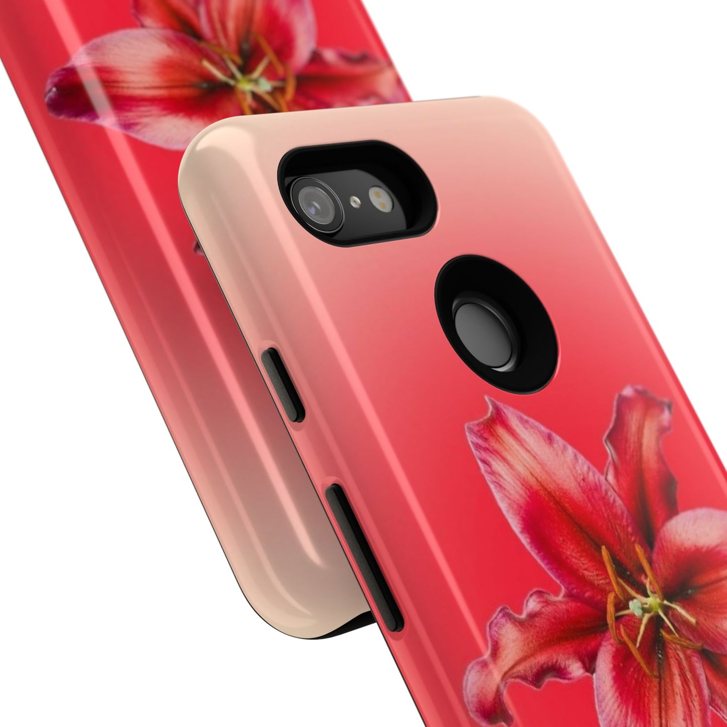 Phone Case - Vibrant Red Lily Glossy & Matte Tough Case