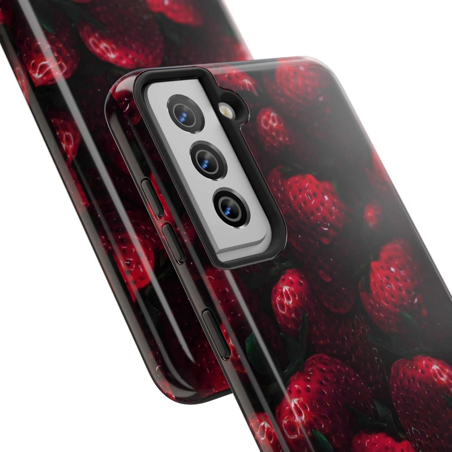 Berry Burst Tough Phone Case - Durable Protection with Strawberry Design