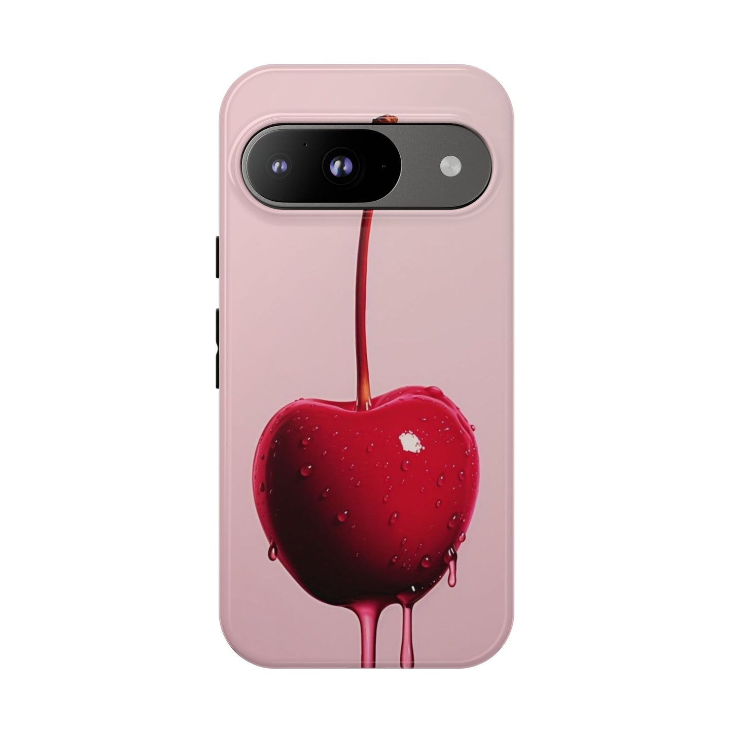 Cherry Drip Phone Case, Tough Phone Cover, Cute Cherry Accessory, Trendy Mobile Case, Kawaii Phone Case, Gift for Her