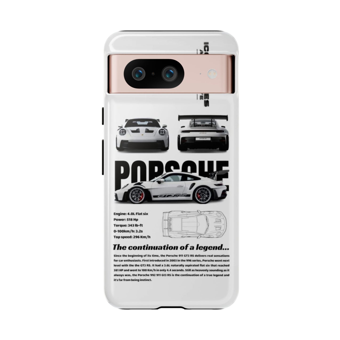 Porsche Phone Case, Tough Car Lover's Gift, Racing Enthusiast Accessory, Durable Auto Merchandise, Birthday Gift for Him
