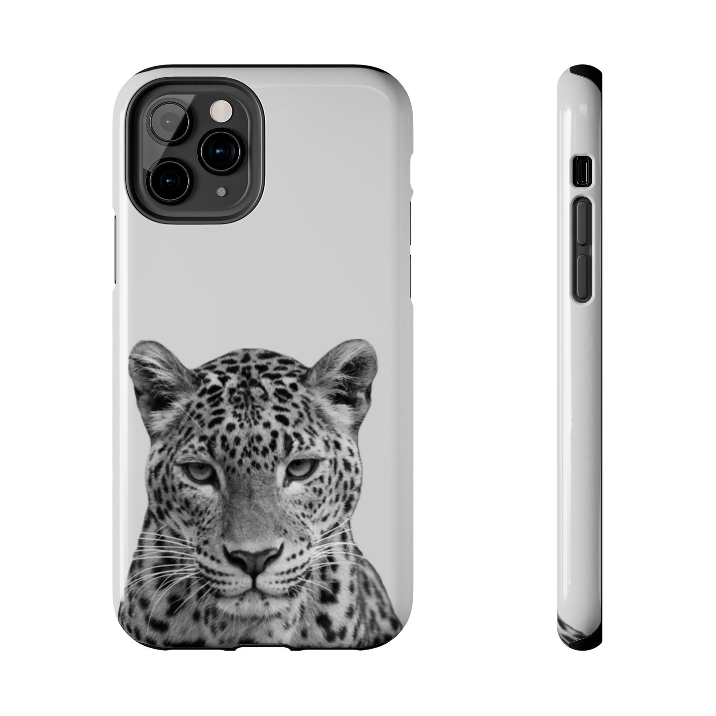 Stylish Tough Phone Case with Majestic Leopard Design