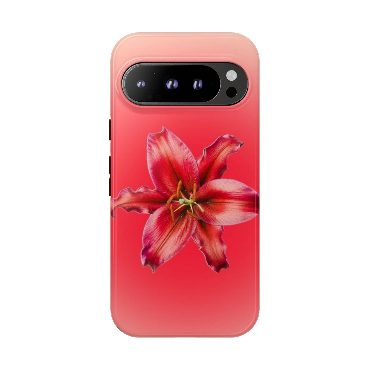Phone Case - Vibrant Red Lily Glossy & Matte Tough Case