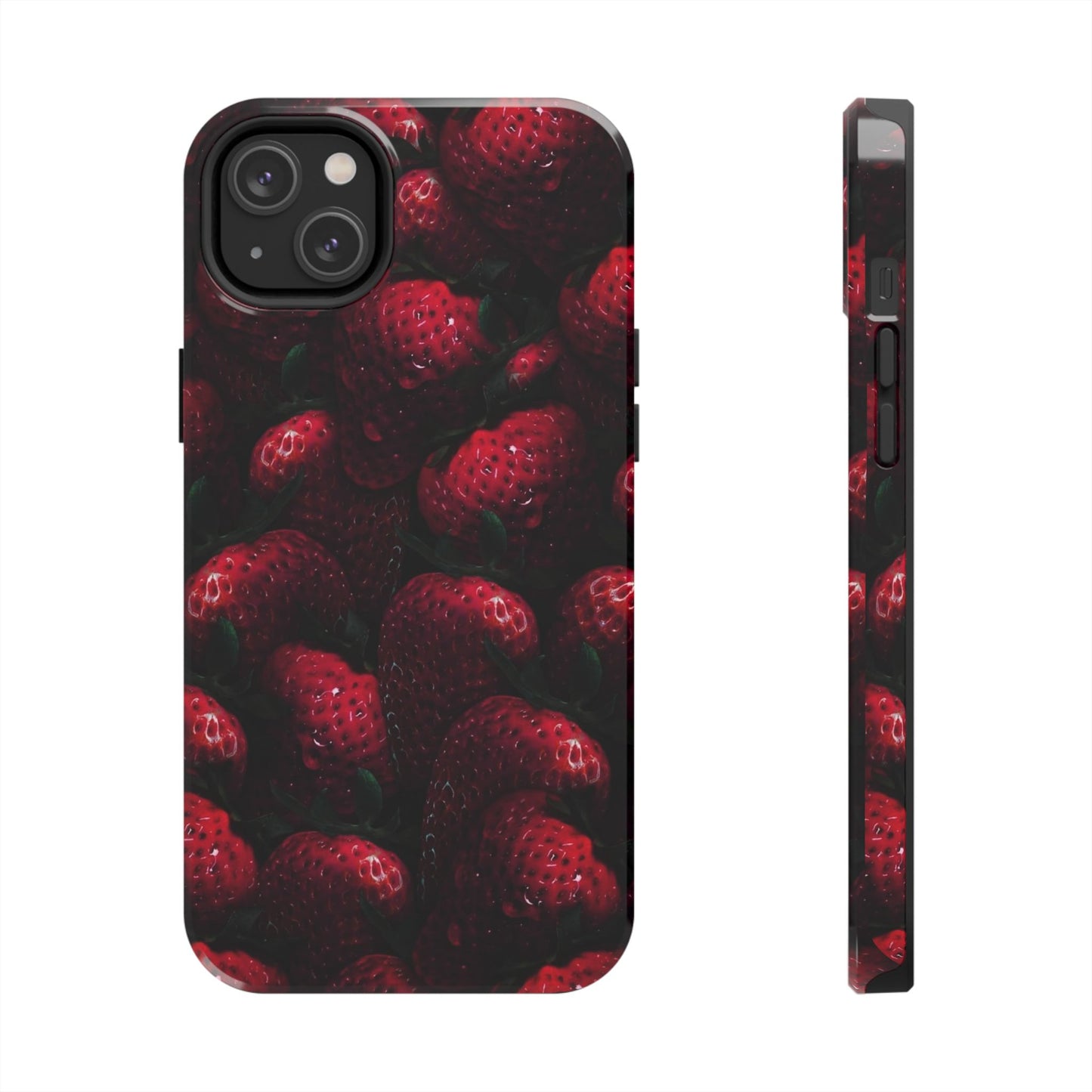 Berry Burst Tough Phone Case - Durable Protection with Strawberry Design