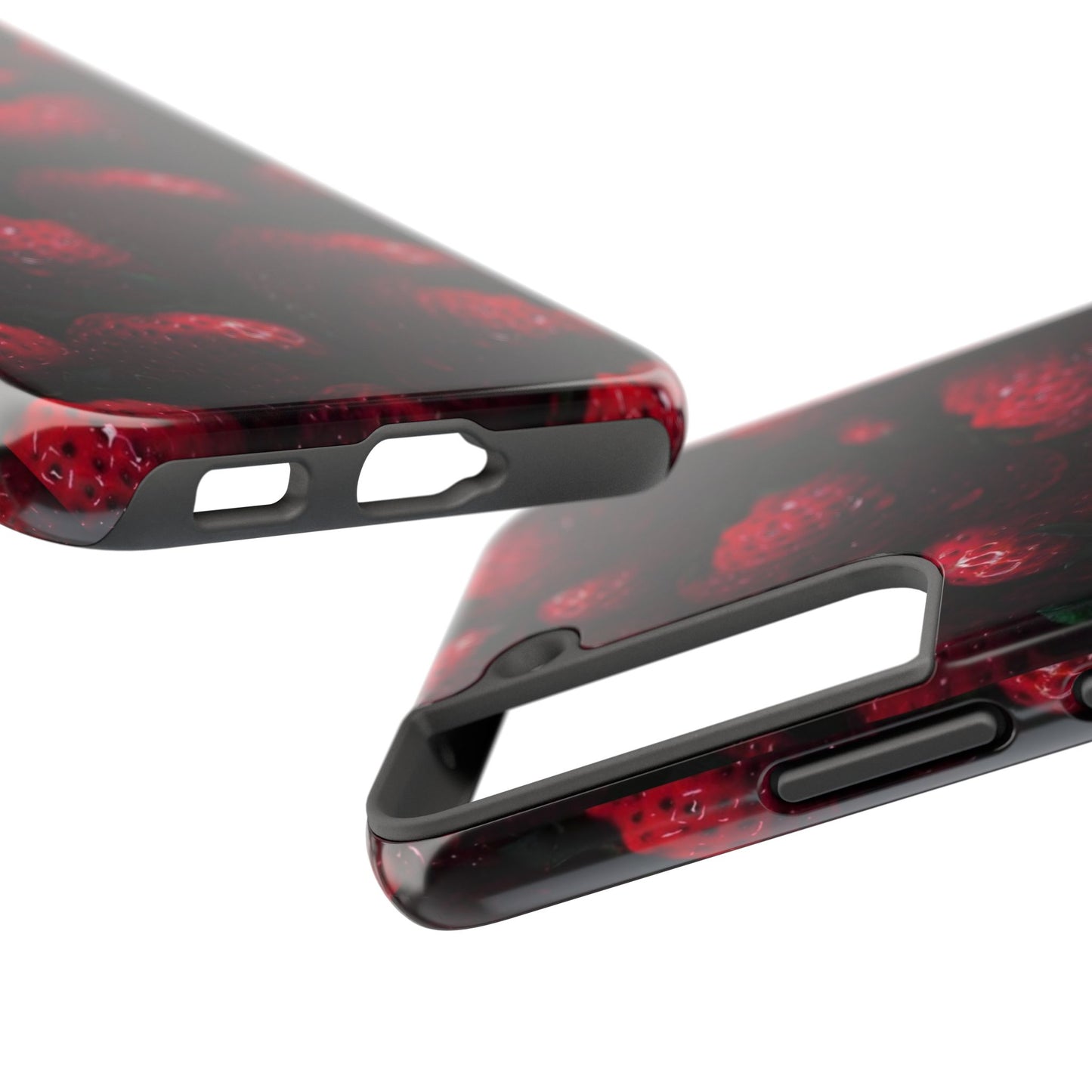 Berry Burst Tough Phone Case - Durable Protection with Strawberry Design
