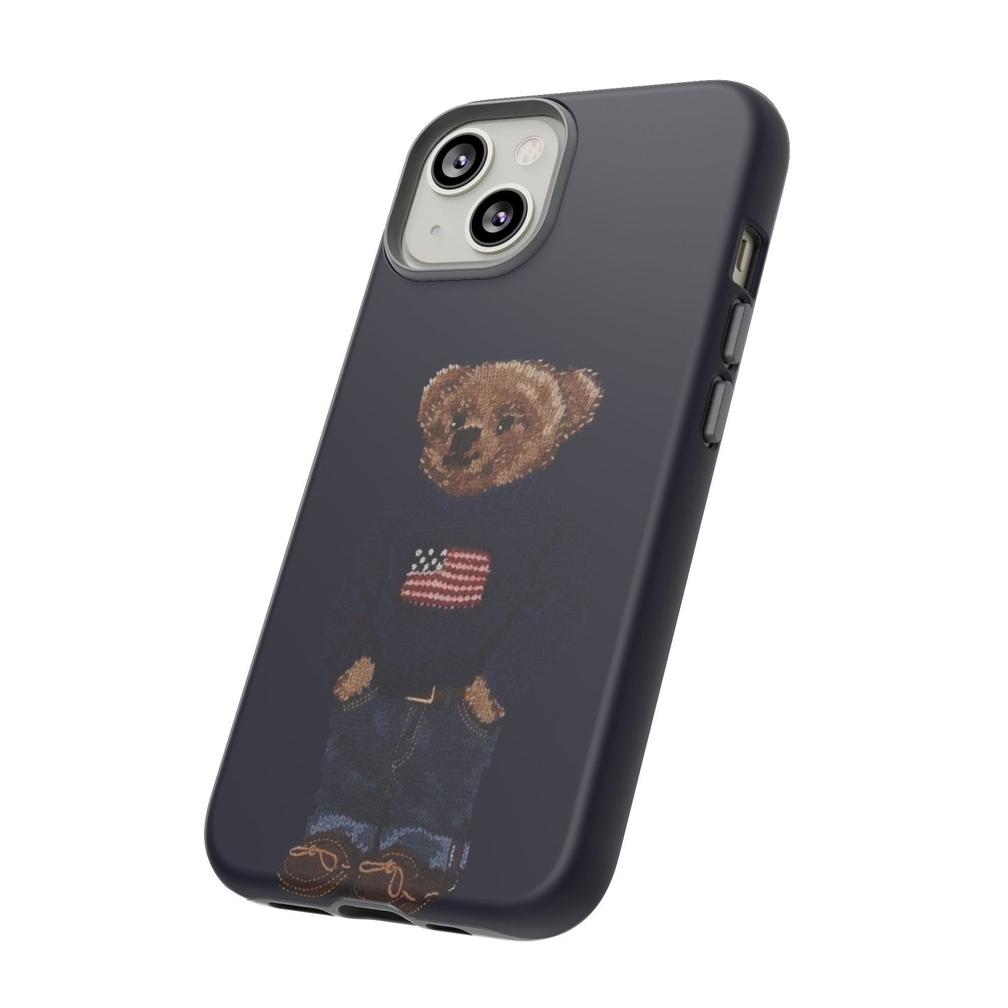 Patriotic Polo Bear Phone Case — Navy Protective Tough Case