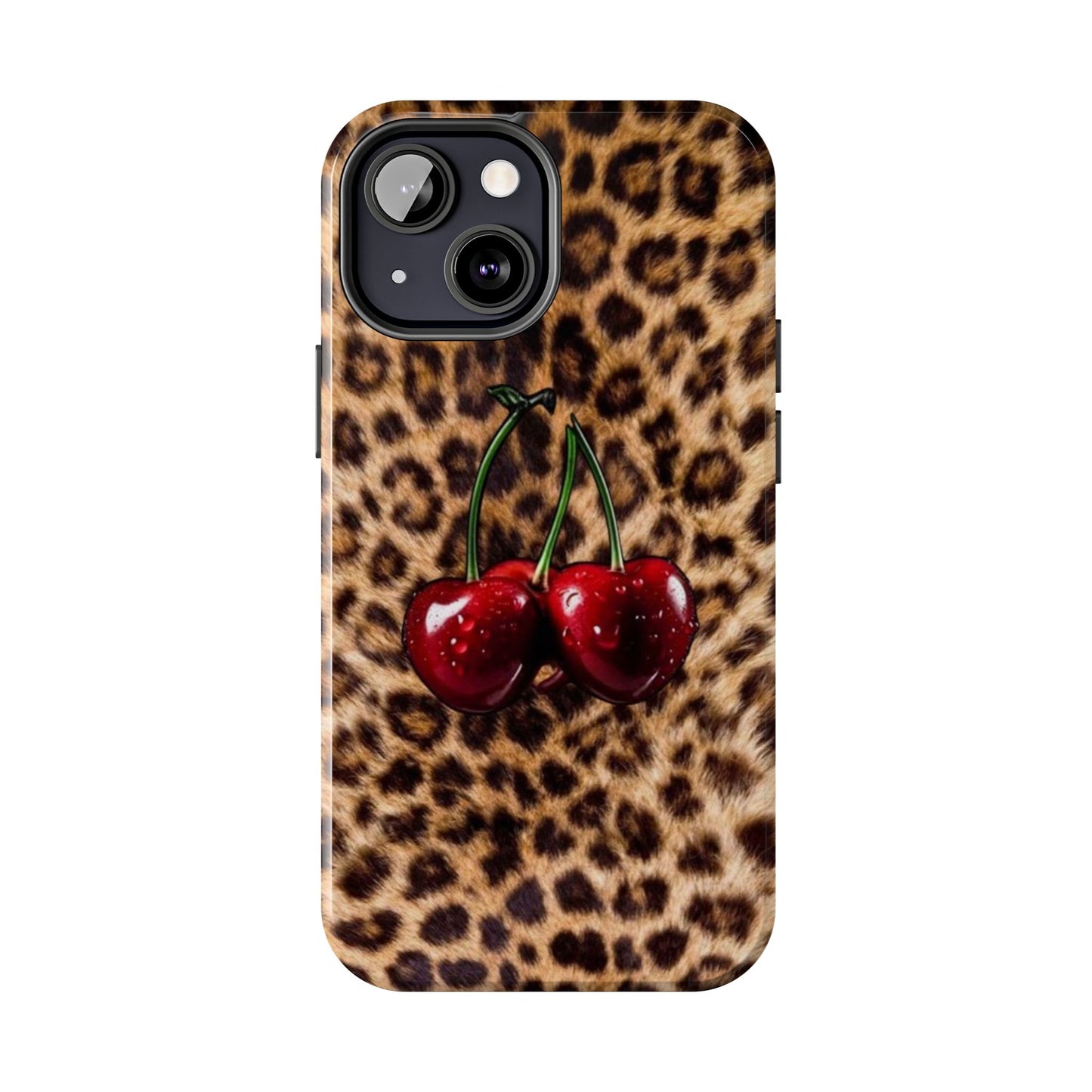 Wild Cherry Leopard Tough Phone Case - Stylish and Durable Protection