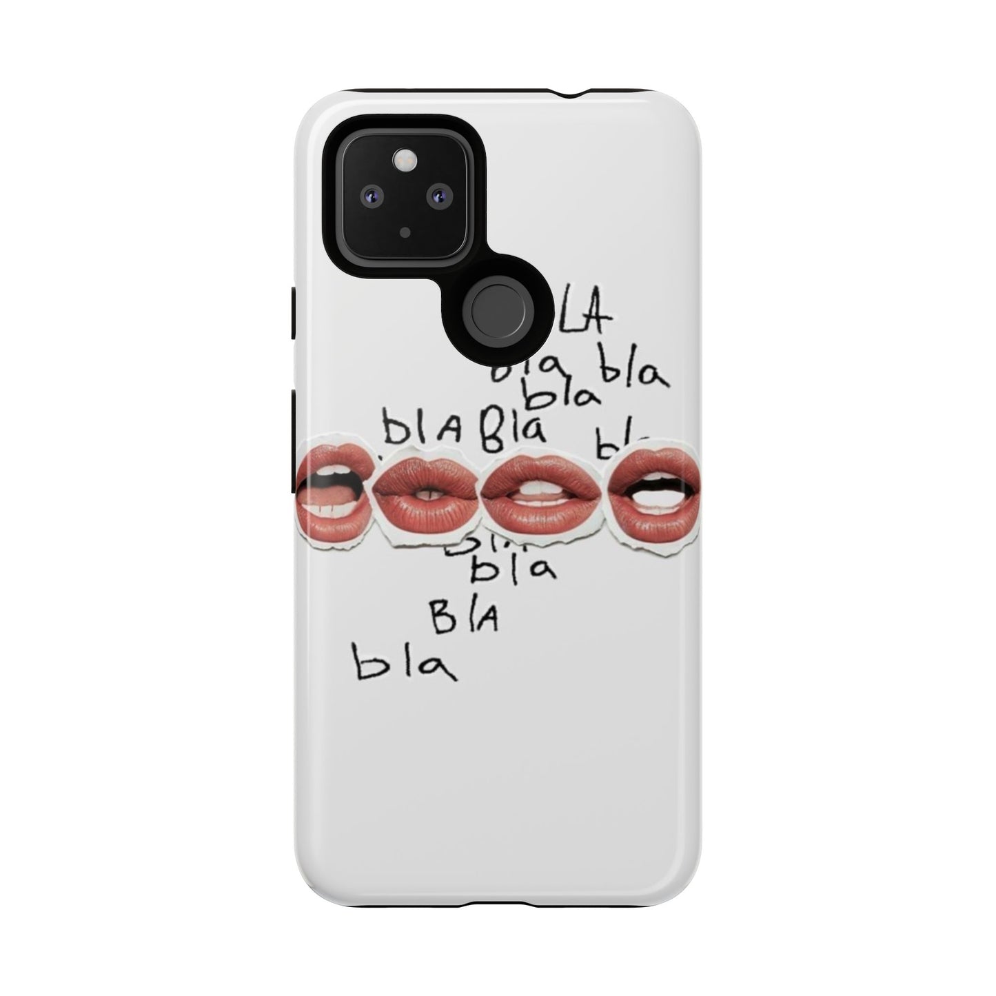 Playful Phone Case with Lips Design - Tough Cases