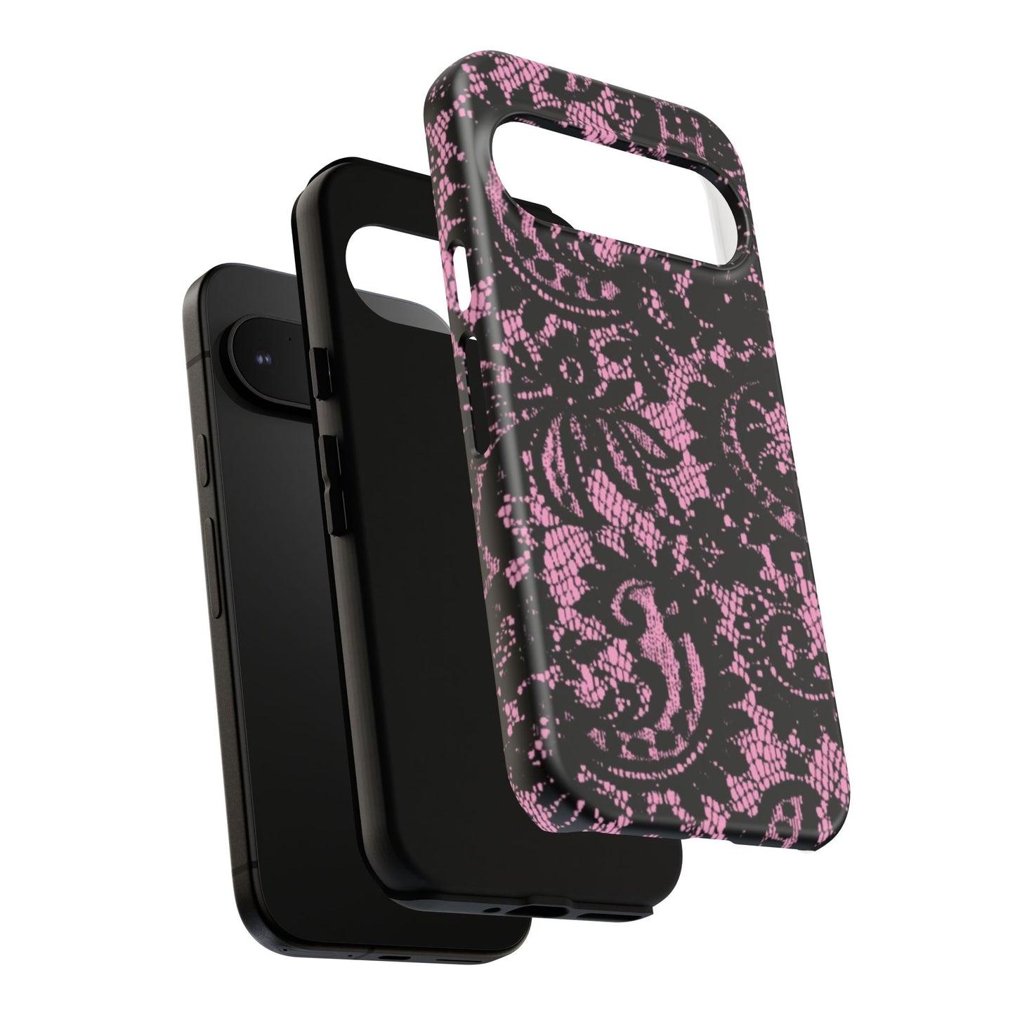 Phone Case — Pink Lace Floral Tough Protective Case