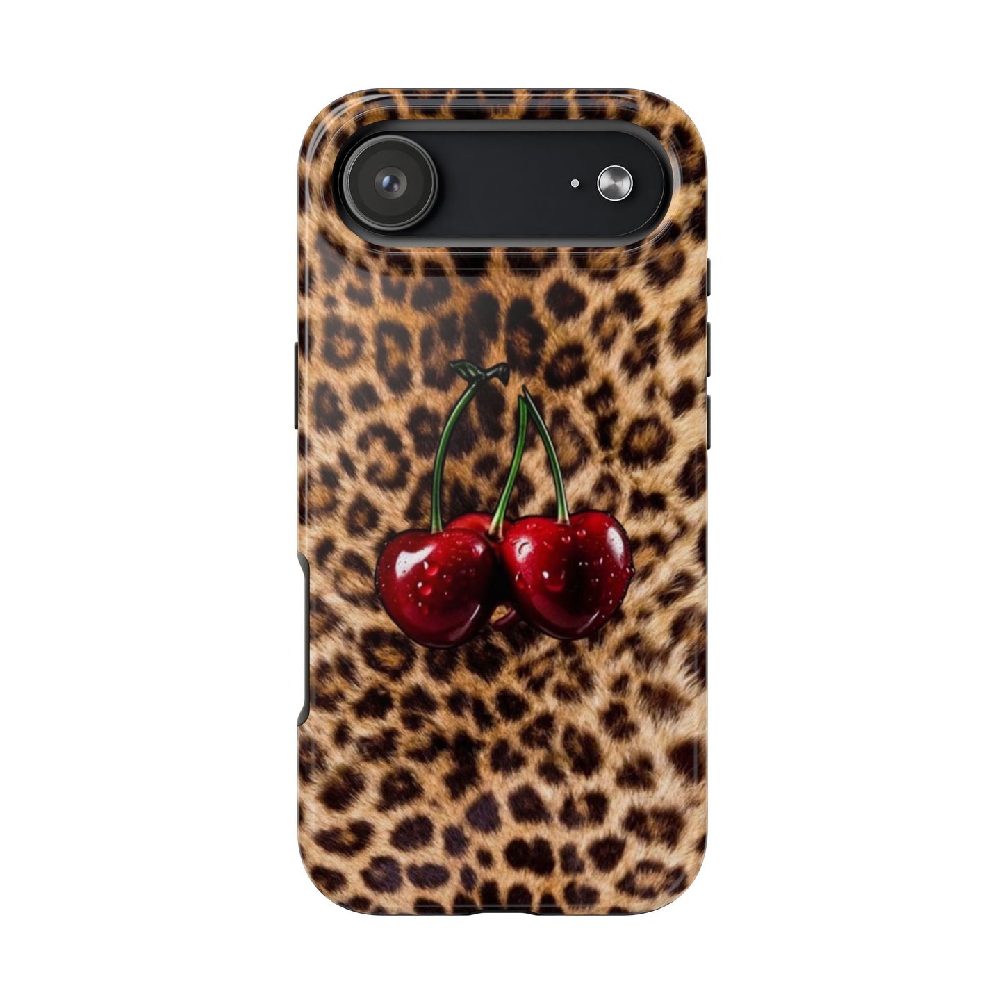 Wild Cherry Leopard Tough Phone Case - Stylish and Durable Protection
