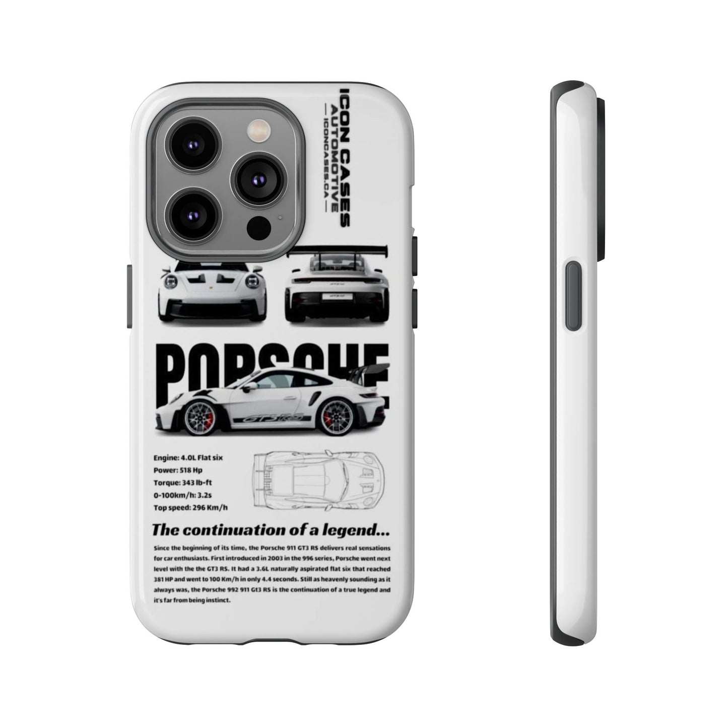 Porsche Phone Case, Tough Car Lover's Gift, Racing Enthusiast Accessory, Durable Auto Merchandise, Birthday Gift for Him