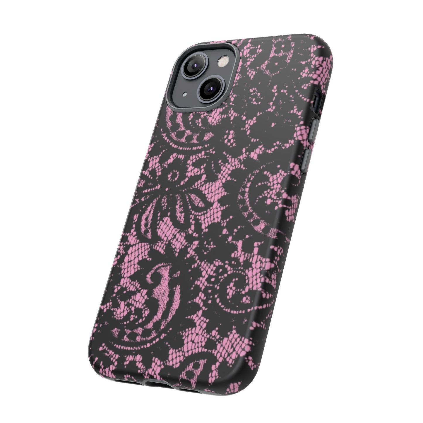 Phone Case — Pink Lace Floral Tough Protective Case