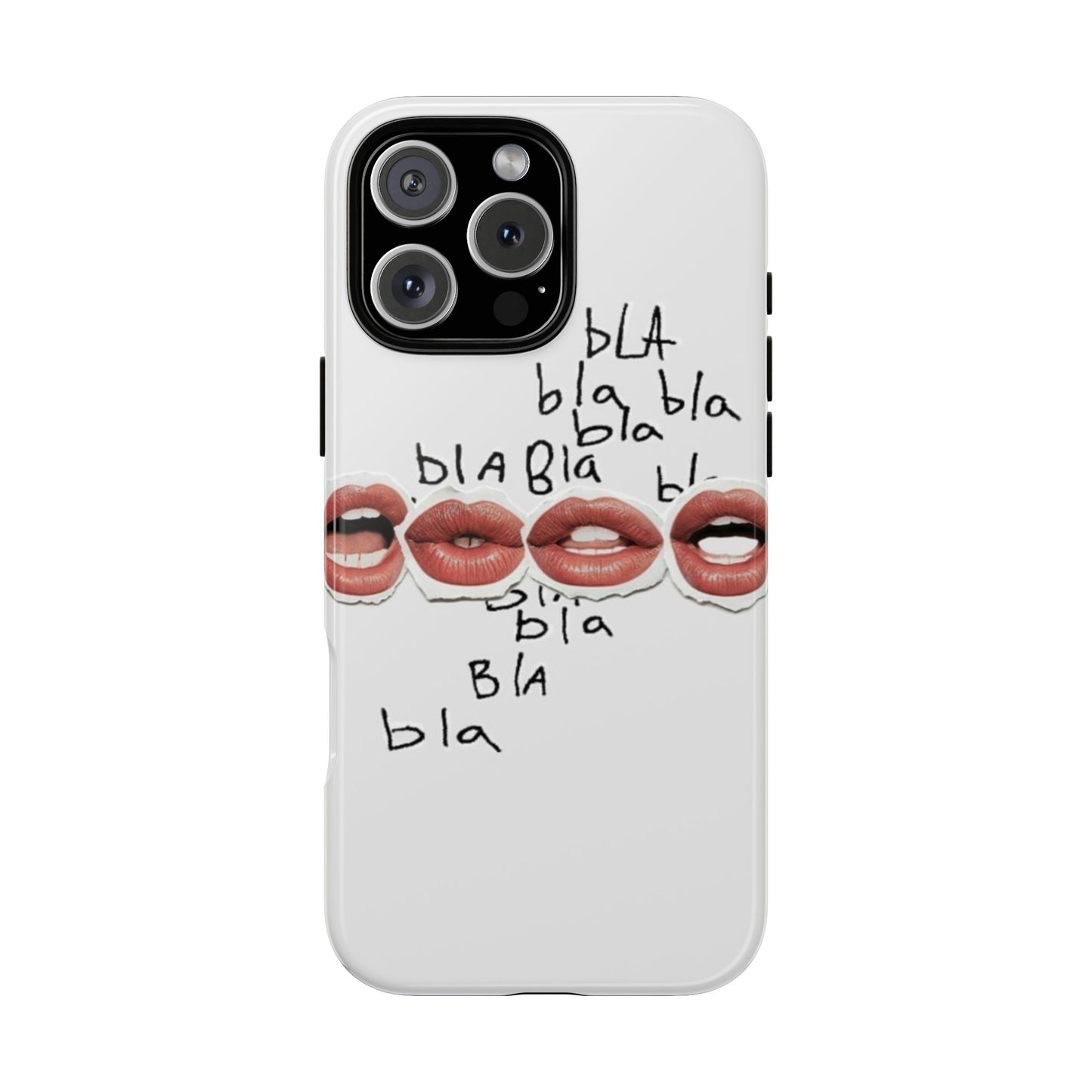 Playful Phone Case with Lips Design - Tough Cases