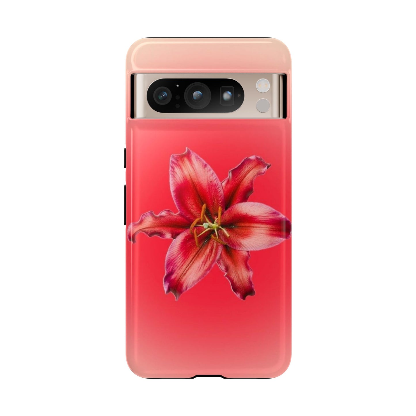 Phone Case - Vibrant Red Lily Glossy & Matte Tough Case