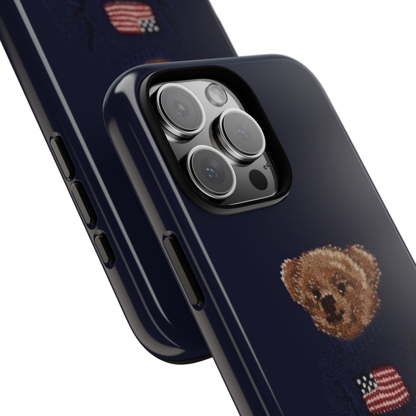 Patriotic Polo Bear Phone Case — Navy Protective Tough Case