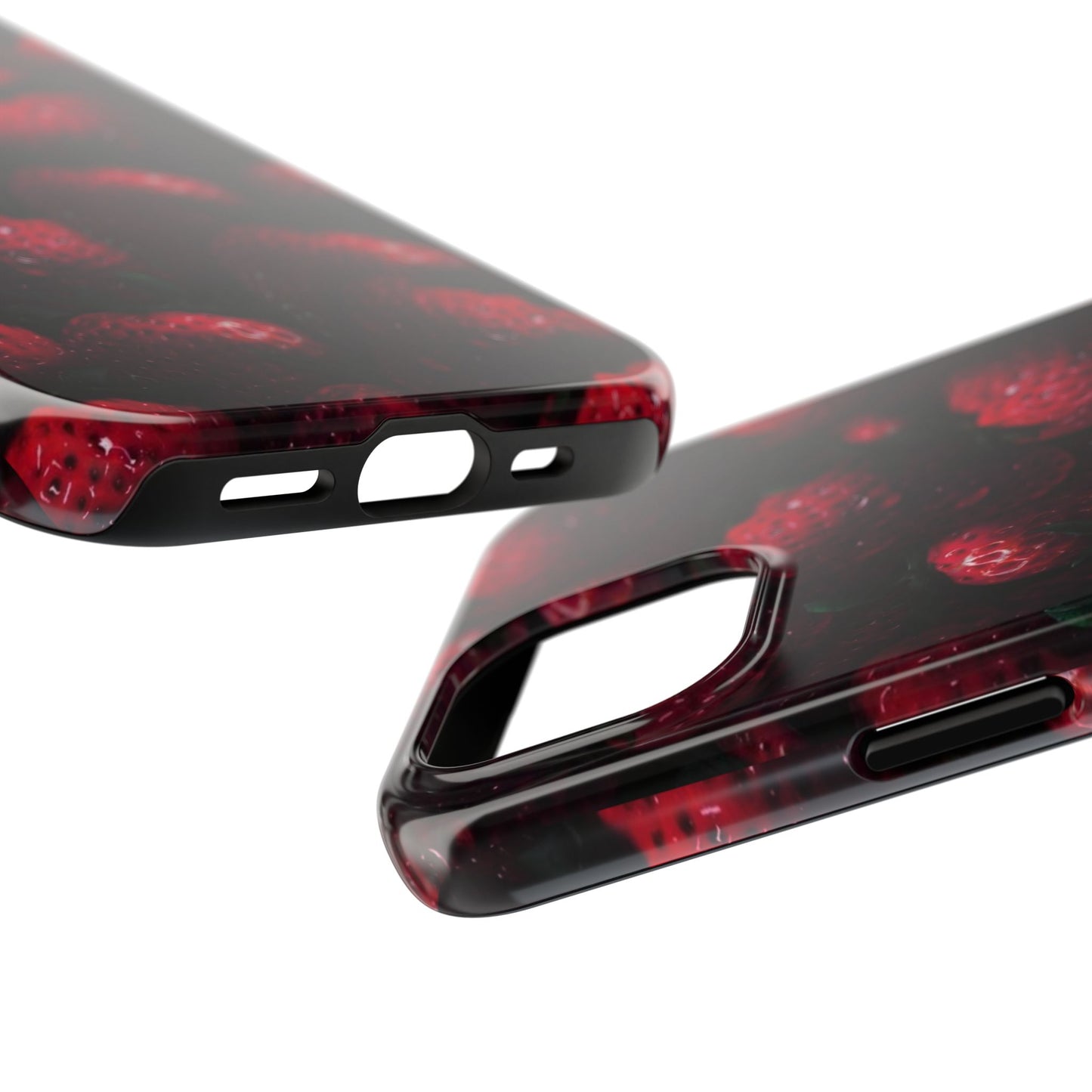 Berry Burst Tough Phone Case - Durable Protection with Strawberry Design
