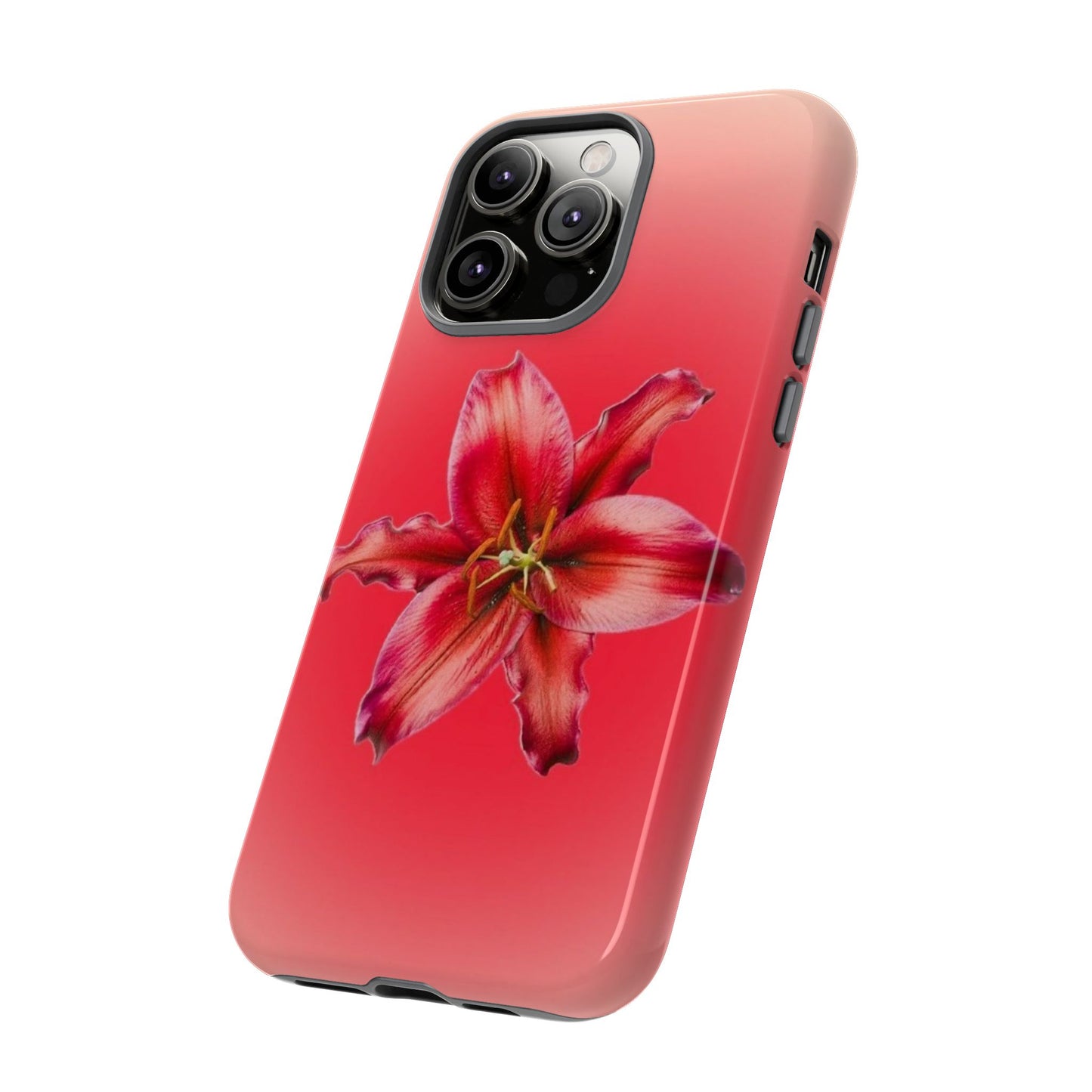 Phone Case - Vibrant Red Lily Glossy & Matte Tough Case